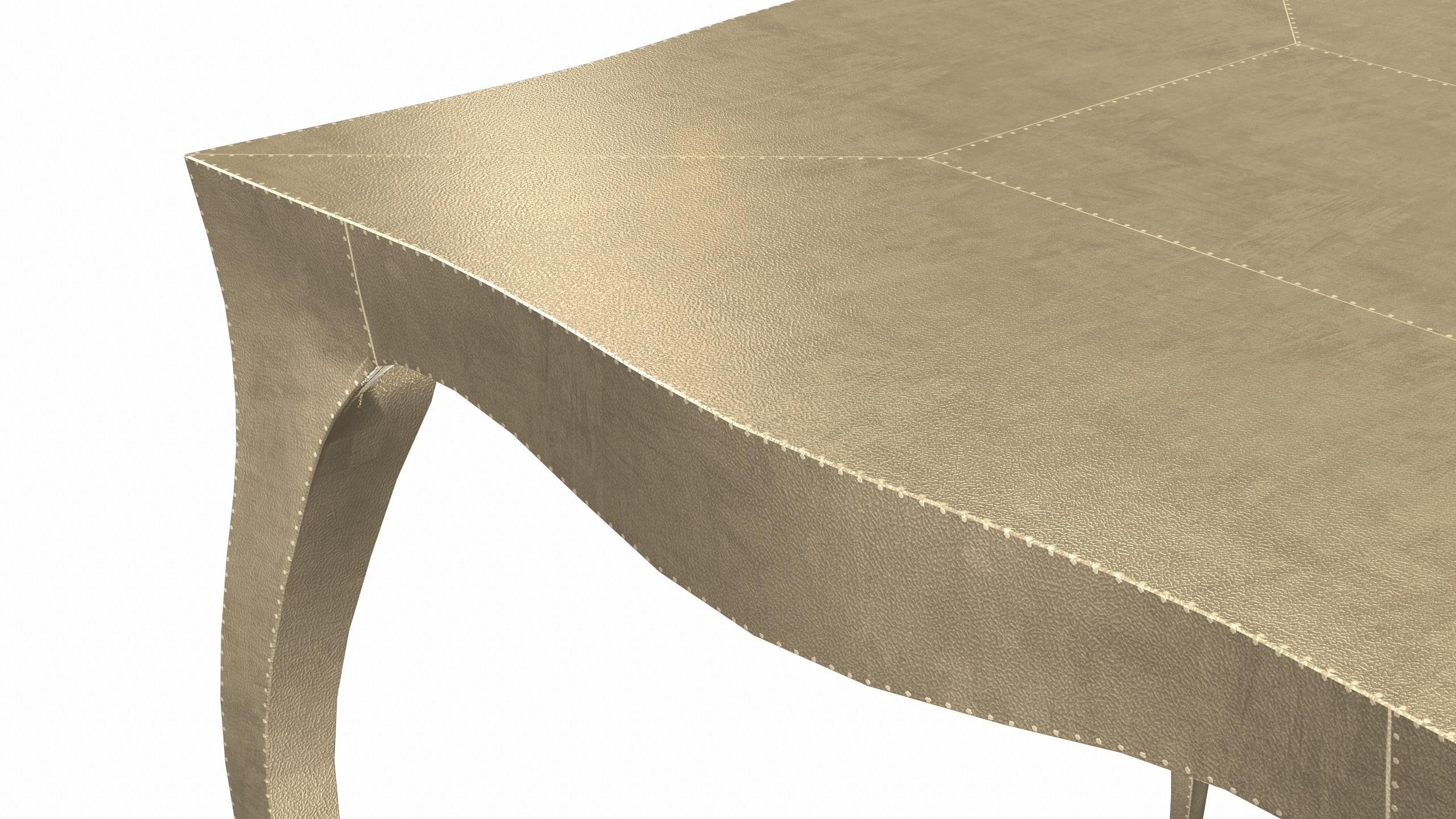 Contemporary Louise Art Deco Center Tables Fine Hammered Brass by Paul Mathieu for S. Odegard For Sale
