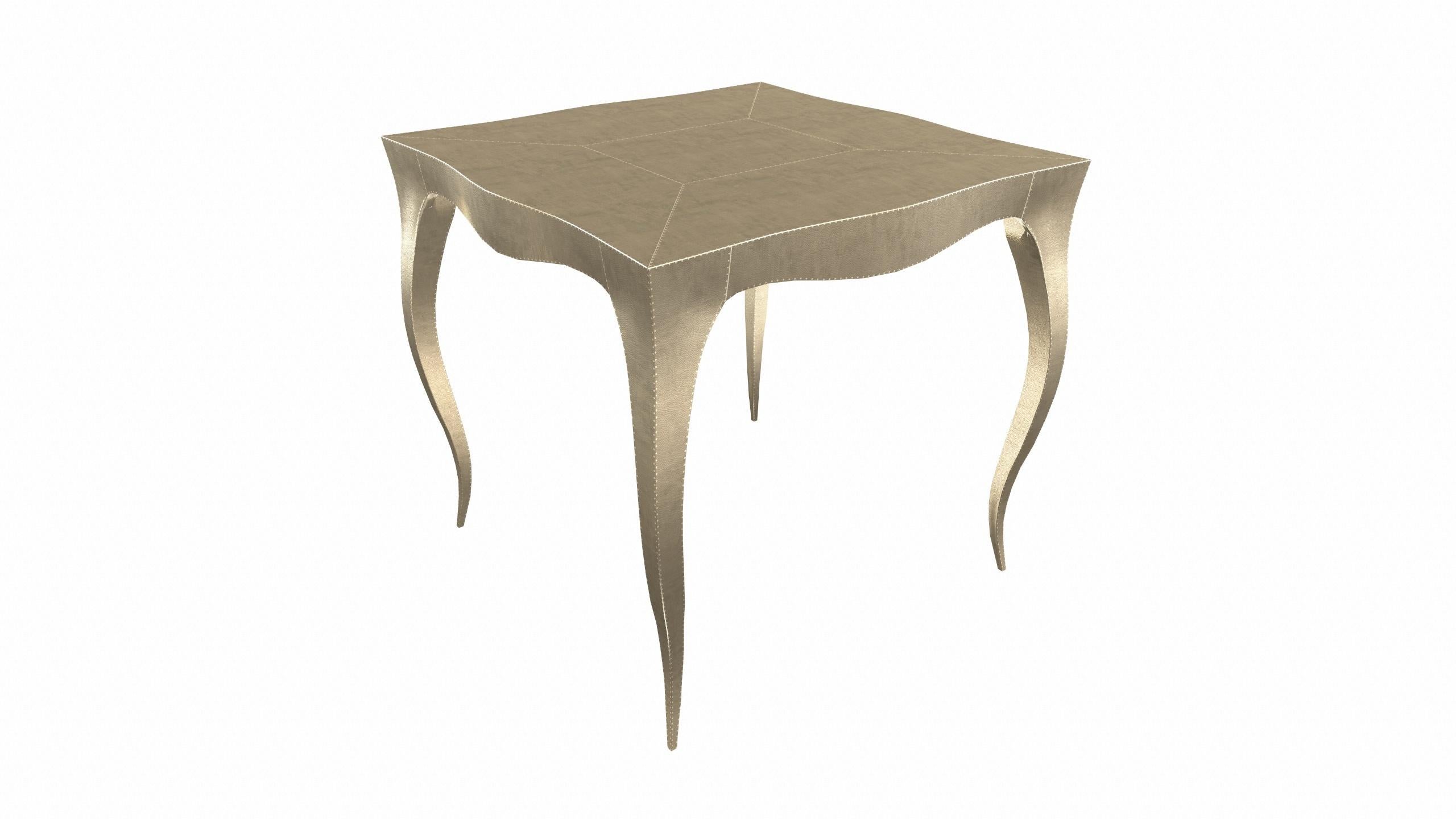 Louise Art Deco Center Tables Mid. Hammered Brass by Paul Mathieu for S.Odegard For Sale 2