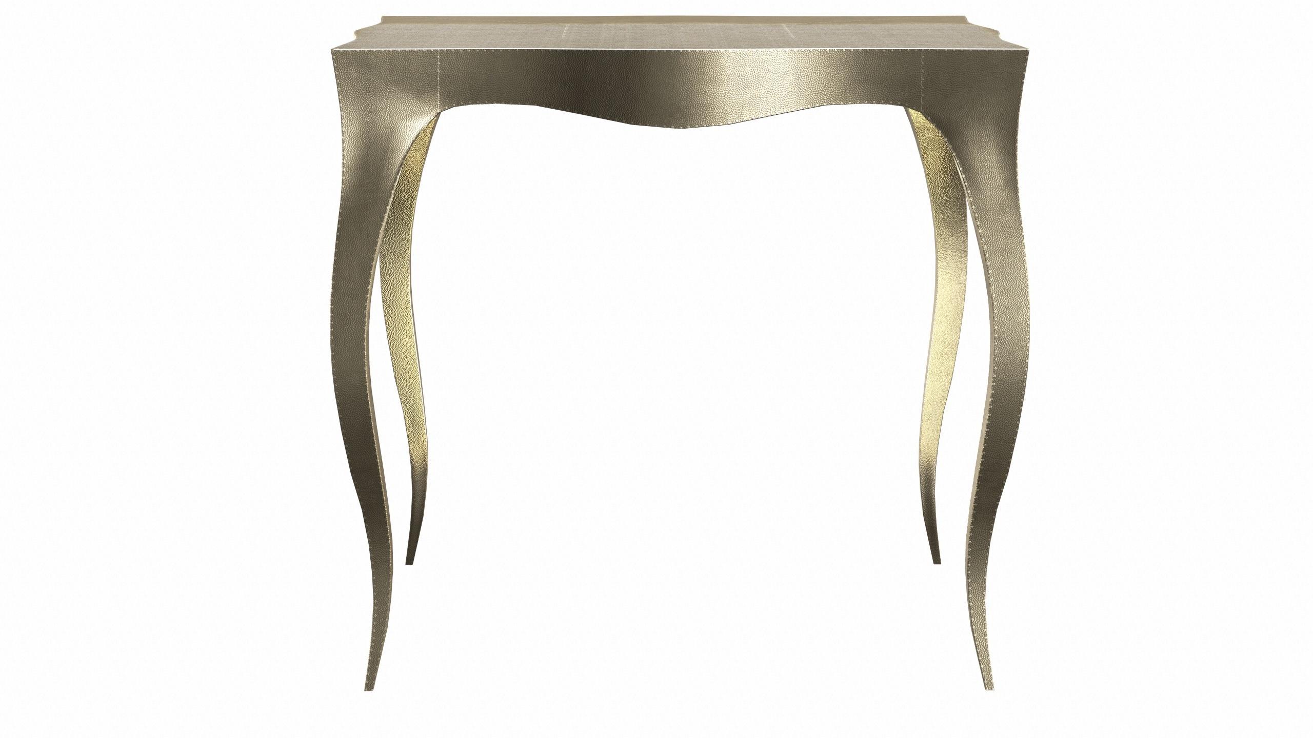 Louise Art Deco Center Tables Mid. Hammered Brass by Paul Mathieu for S.Odegard For Sale 1
