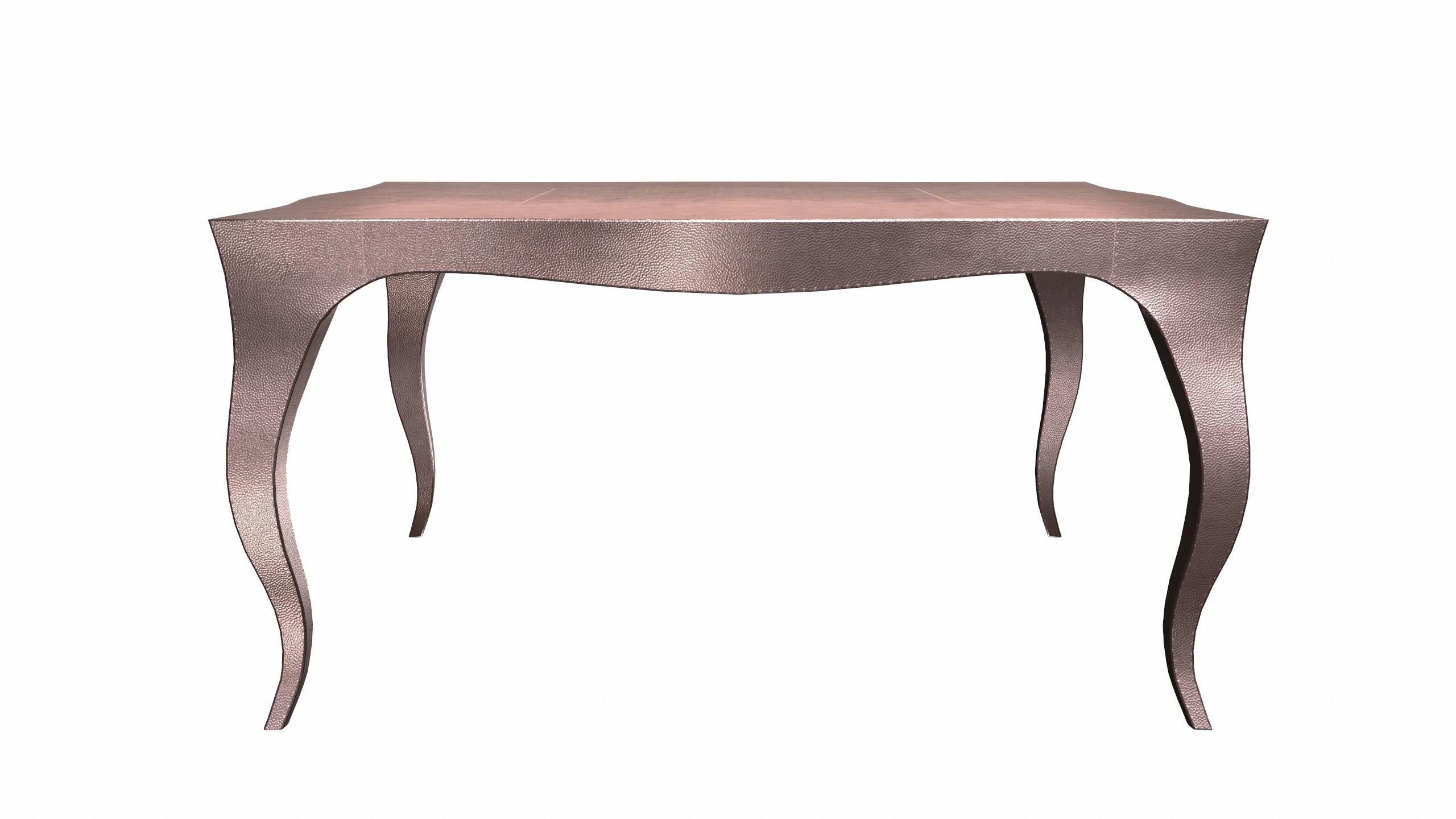 American Louise Art Deco Center Tables Mid. Hammered Copper 18.5x18.5x10 inch  For Sale