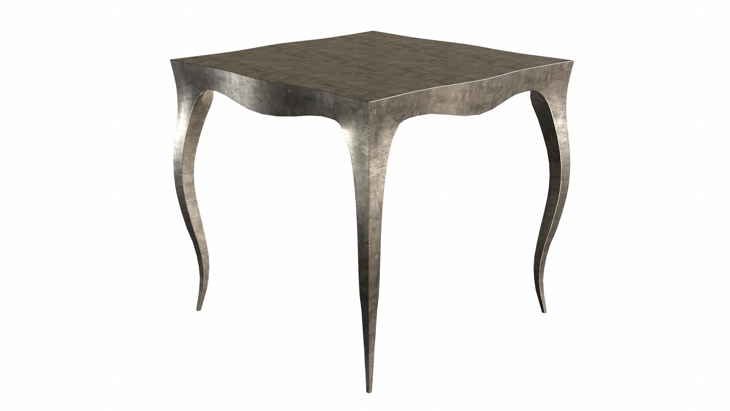 Louise Art Deco Center Tables Smooth Antique Bronze by Paul Mathieu  In New Condition For Sale In New York, NY