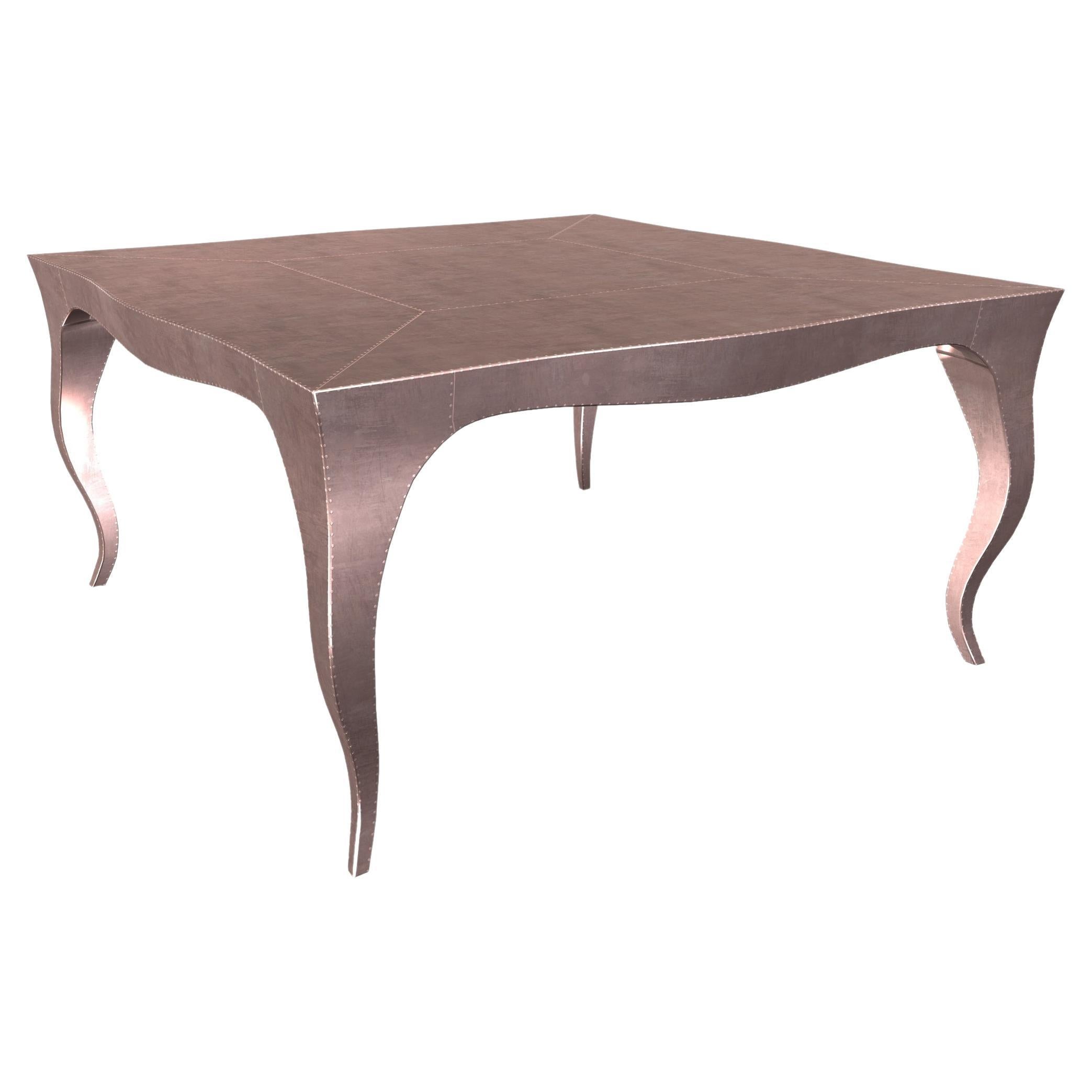 Louise Art Deco Center Tables Smooth Copper 18.5x18.5x10 inch by Paul Mathieu For Sale