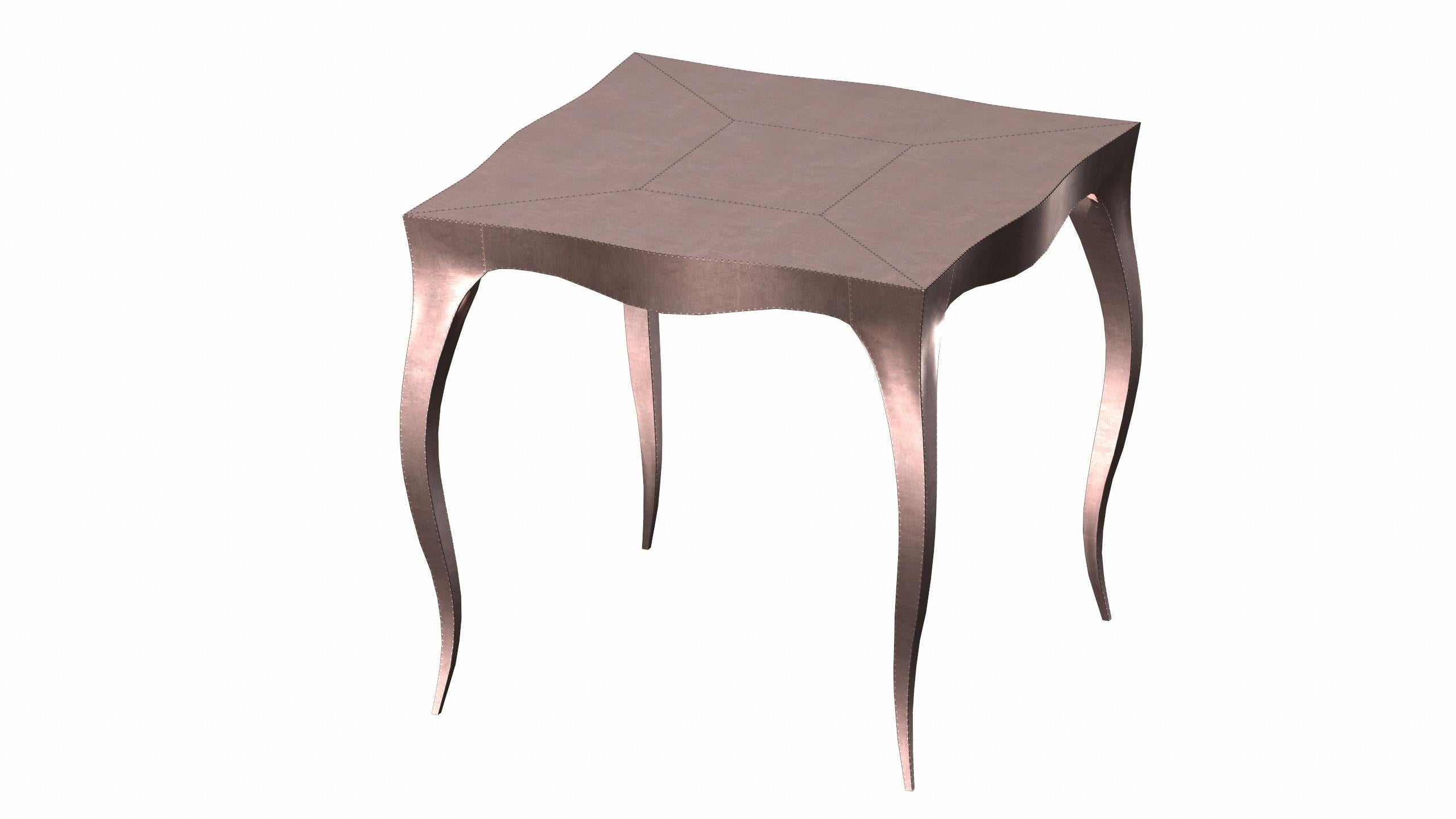 Louise Art Deco Center Tables Smooth Copper by Paul Mathieu for S. Odegard For Sale 2