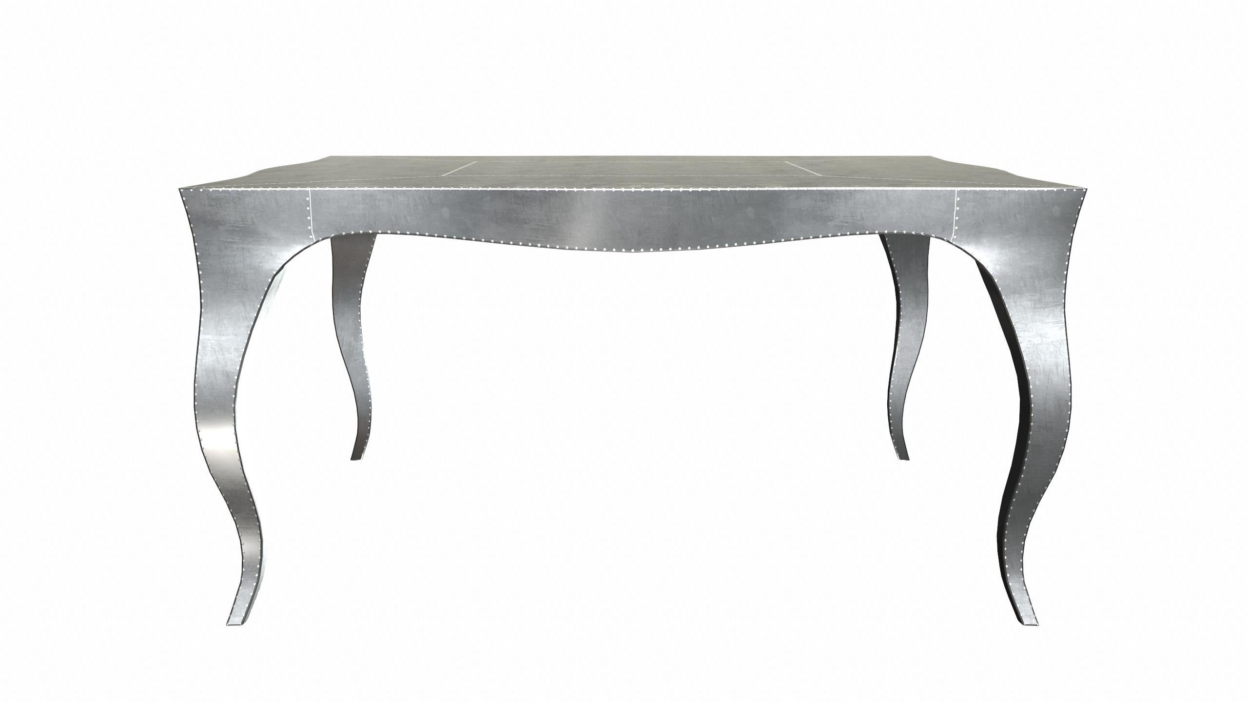 Contemporary Louise Art Deco Center Tables Smooth White Bronze 18.5x18.5x10 inch  For Sale
