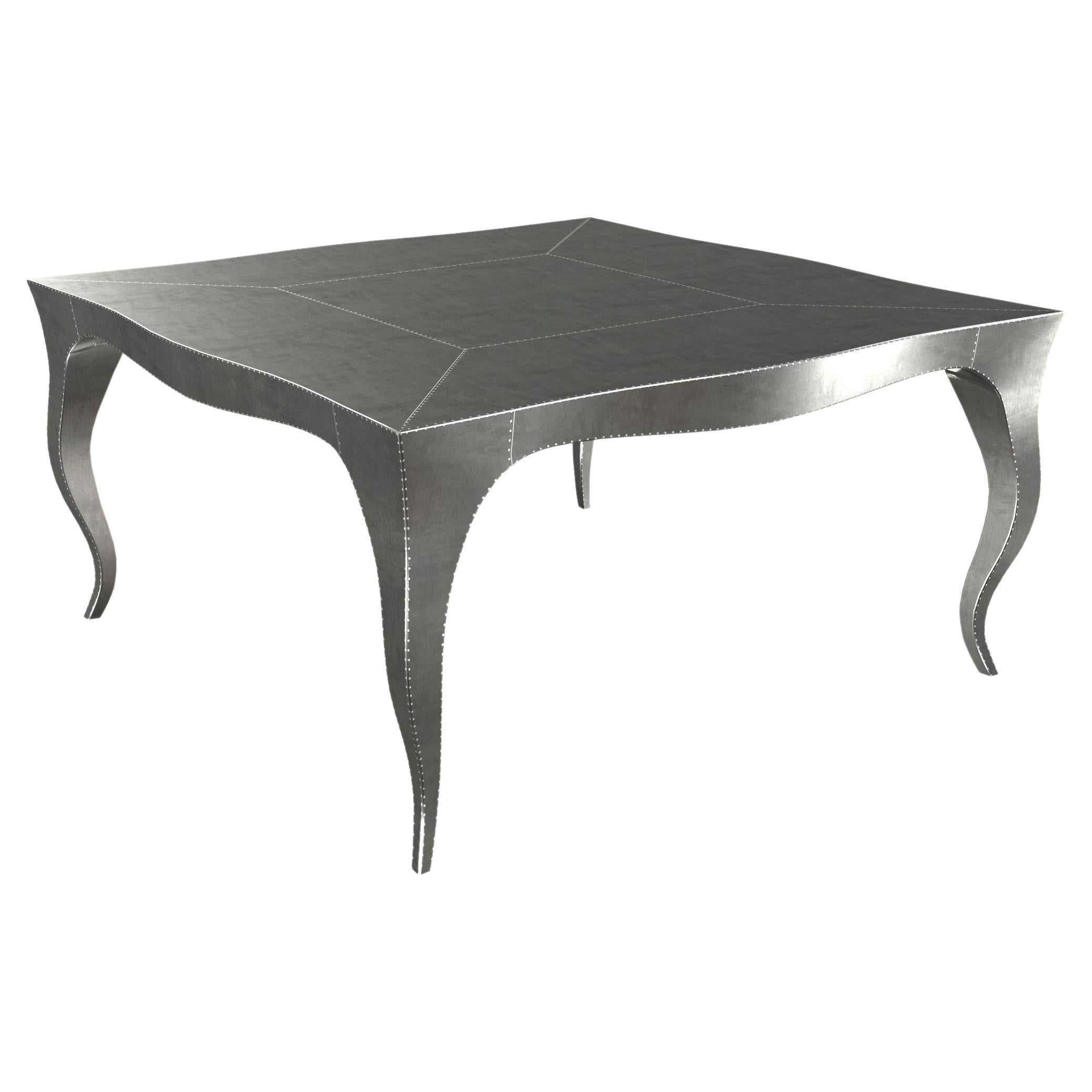 Louise Art Deco Center Tables Smooth White Bronze 18.5x18.5x10 inch  For Sale
