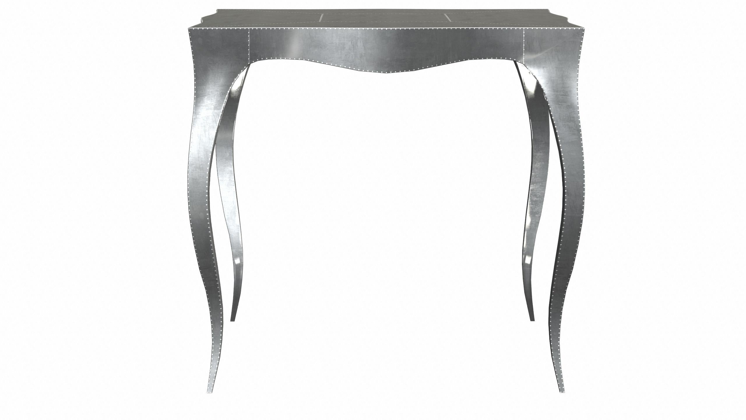 Contemporary Louise Art Deco Center Tables Smooth White Bronze by Paul Mathieu for S. Odegard For Sale