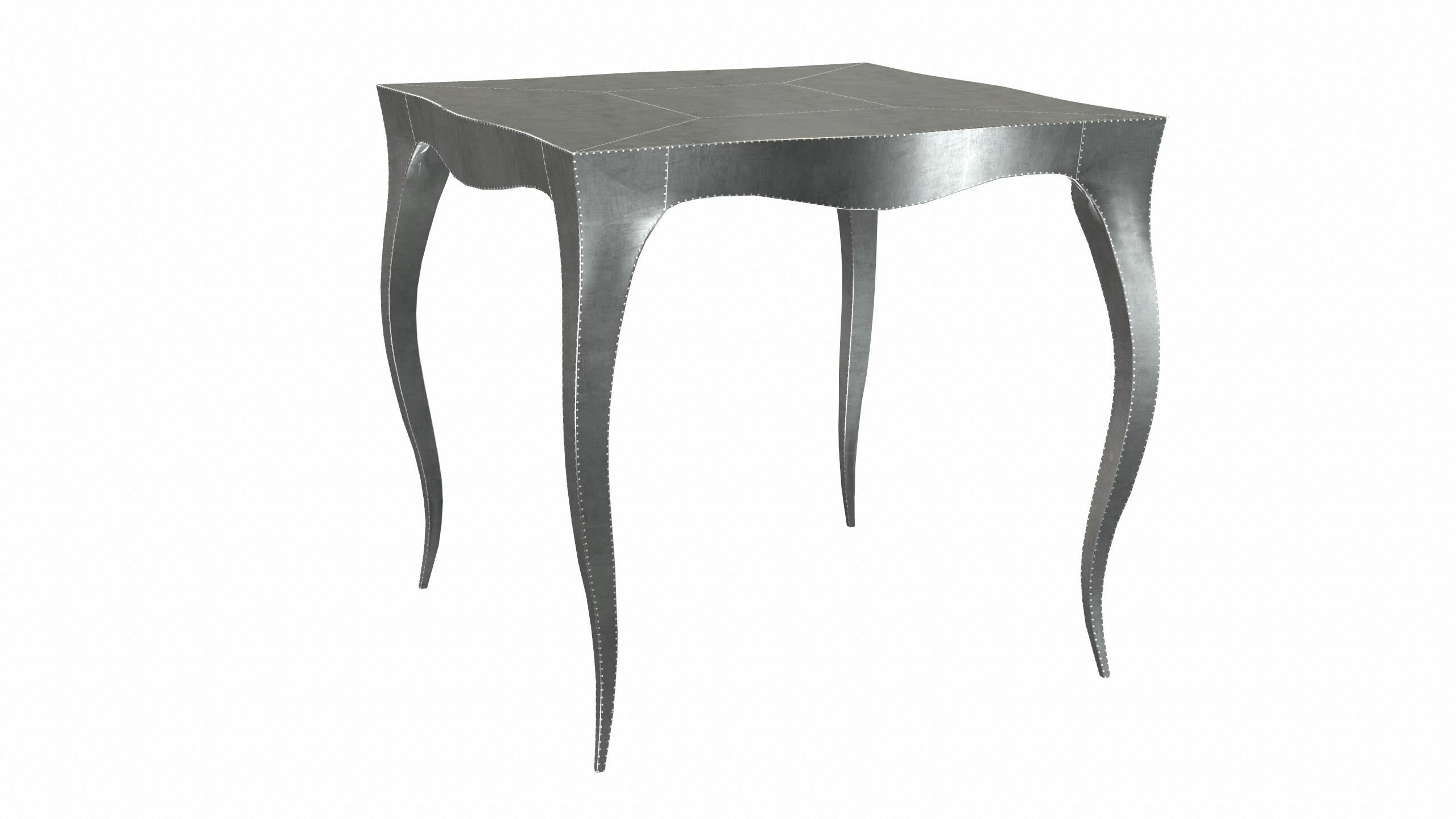 Metal Louise Art Deco Center Tables Smooth White Bronze by Paul Mathieu for S. Odegard For Sale