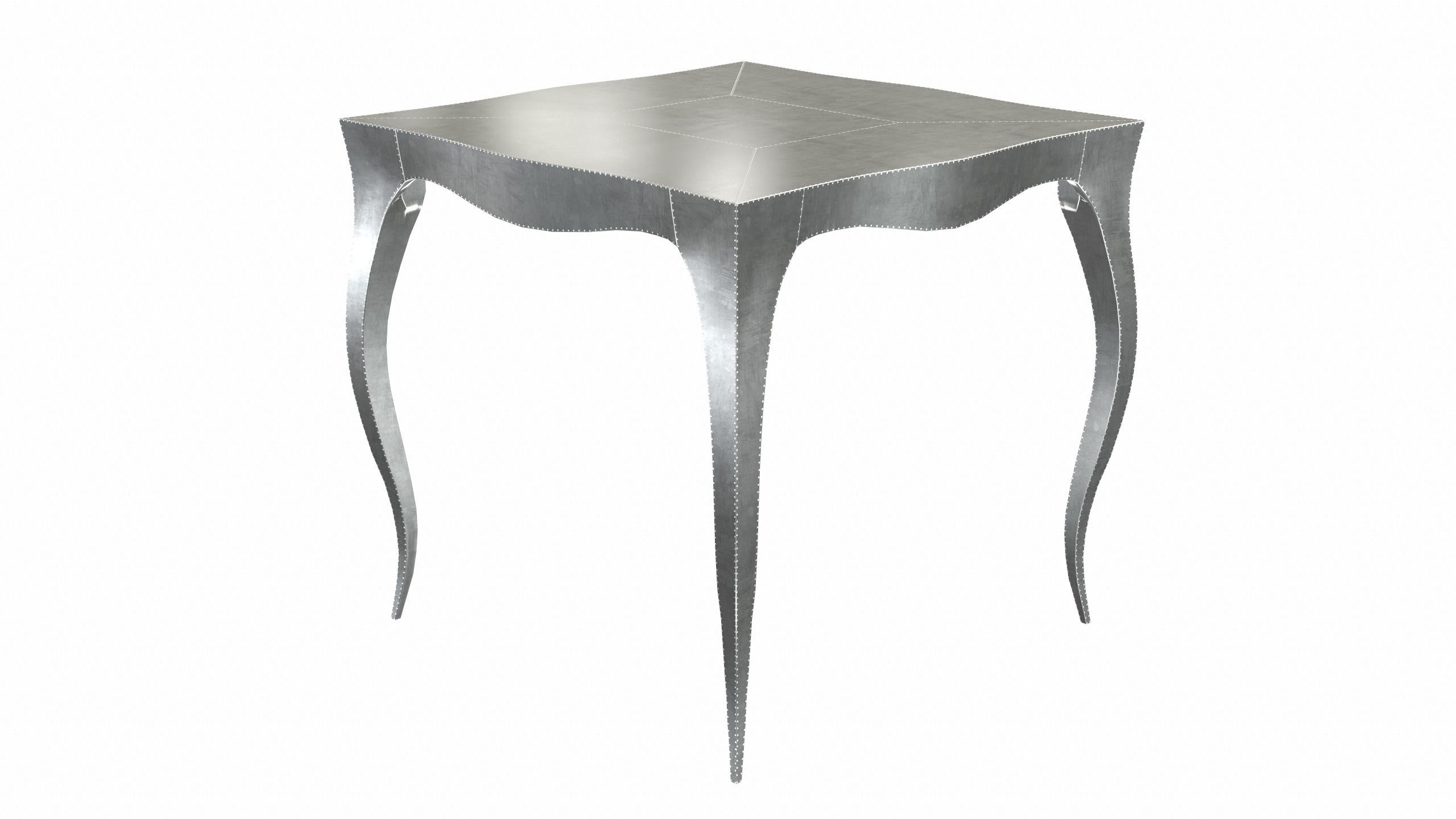Louise Art Deco Center Tables Smooth White Bronze by Paul Mathieu for S. Odegard For Sale 1