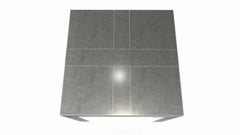 Louise Art Deco Coffee and Cocktail Square Drink Table in Smooth White Bronze
