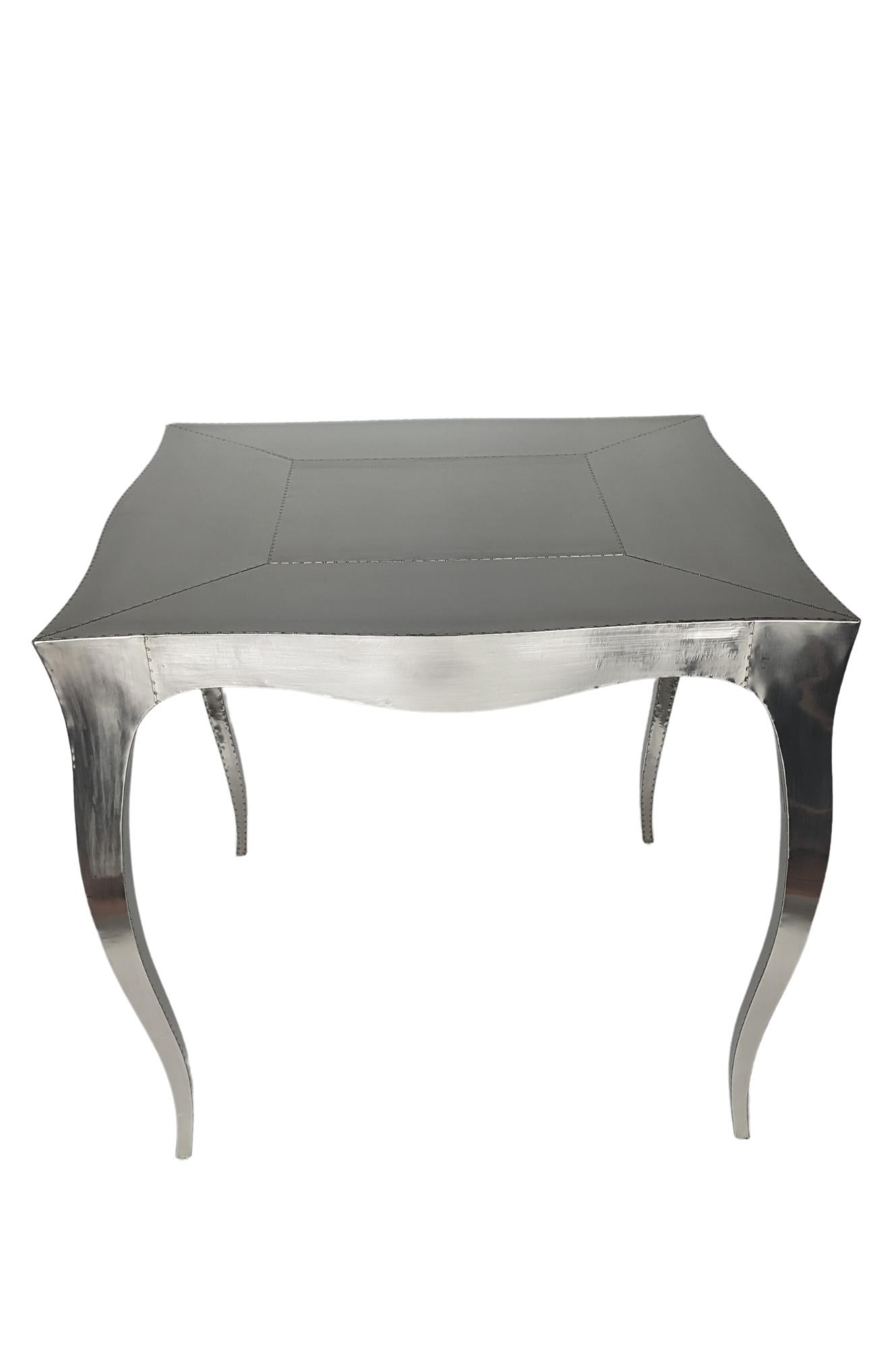 Louise Art Deco Coffee and Cocktail Table Mid. Hammered White Bronze  For Sale 8