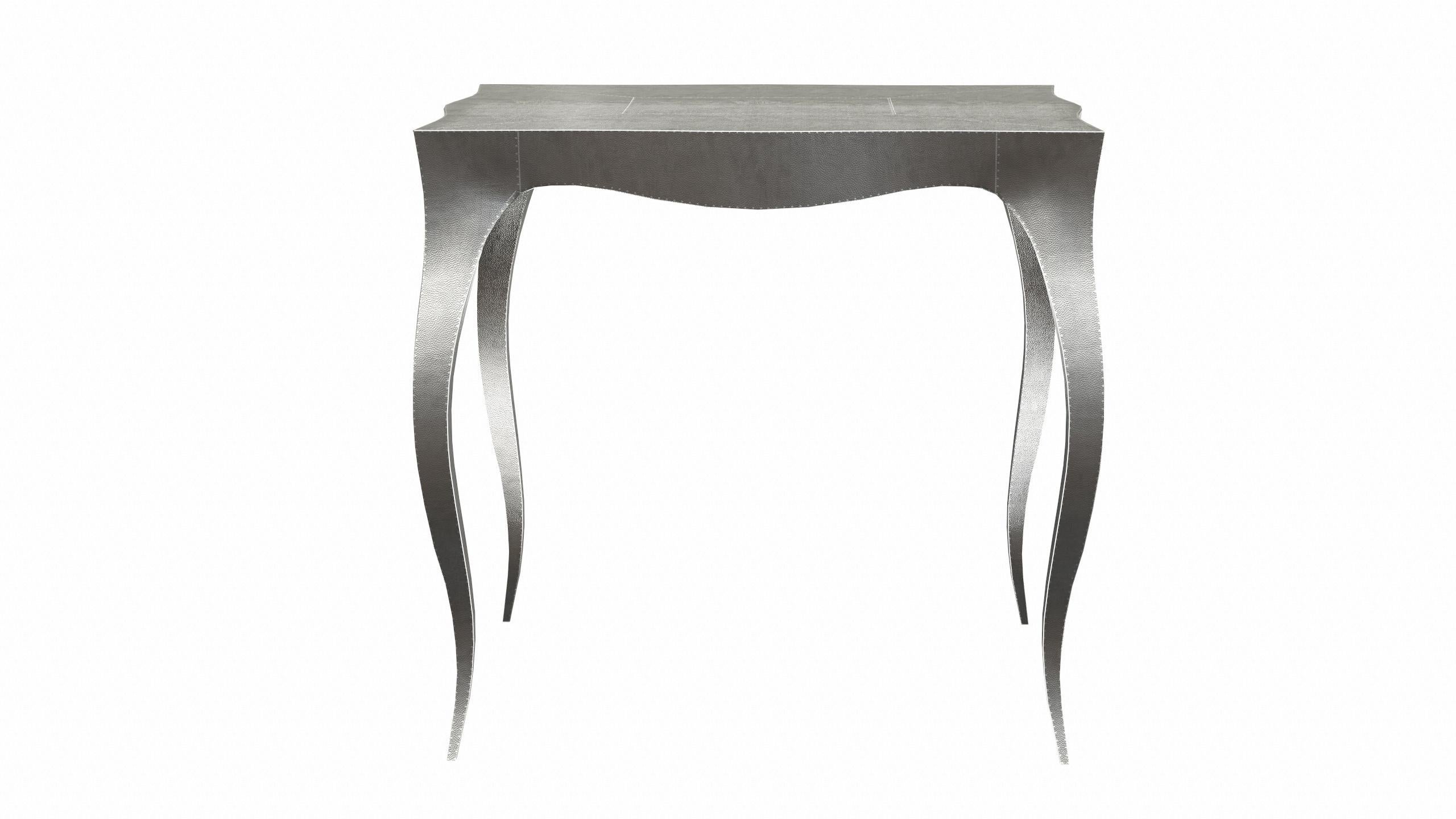 Louise Art Deco Coffee and Cocktail Table Mid. Hammered White Bronze  For Sale 1
