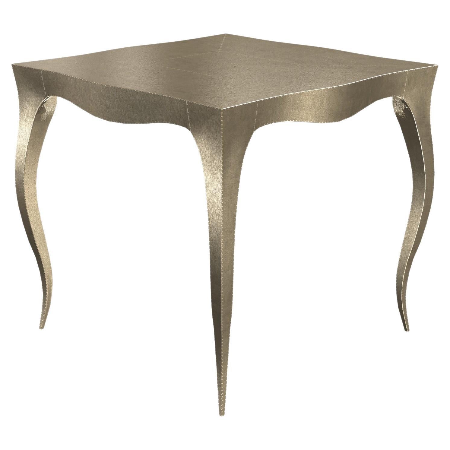 Louise Art Deco Coffee and Cocktail Tables  Mid. Hammered Brass by Paul Mathieu  For Sale