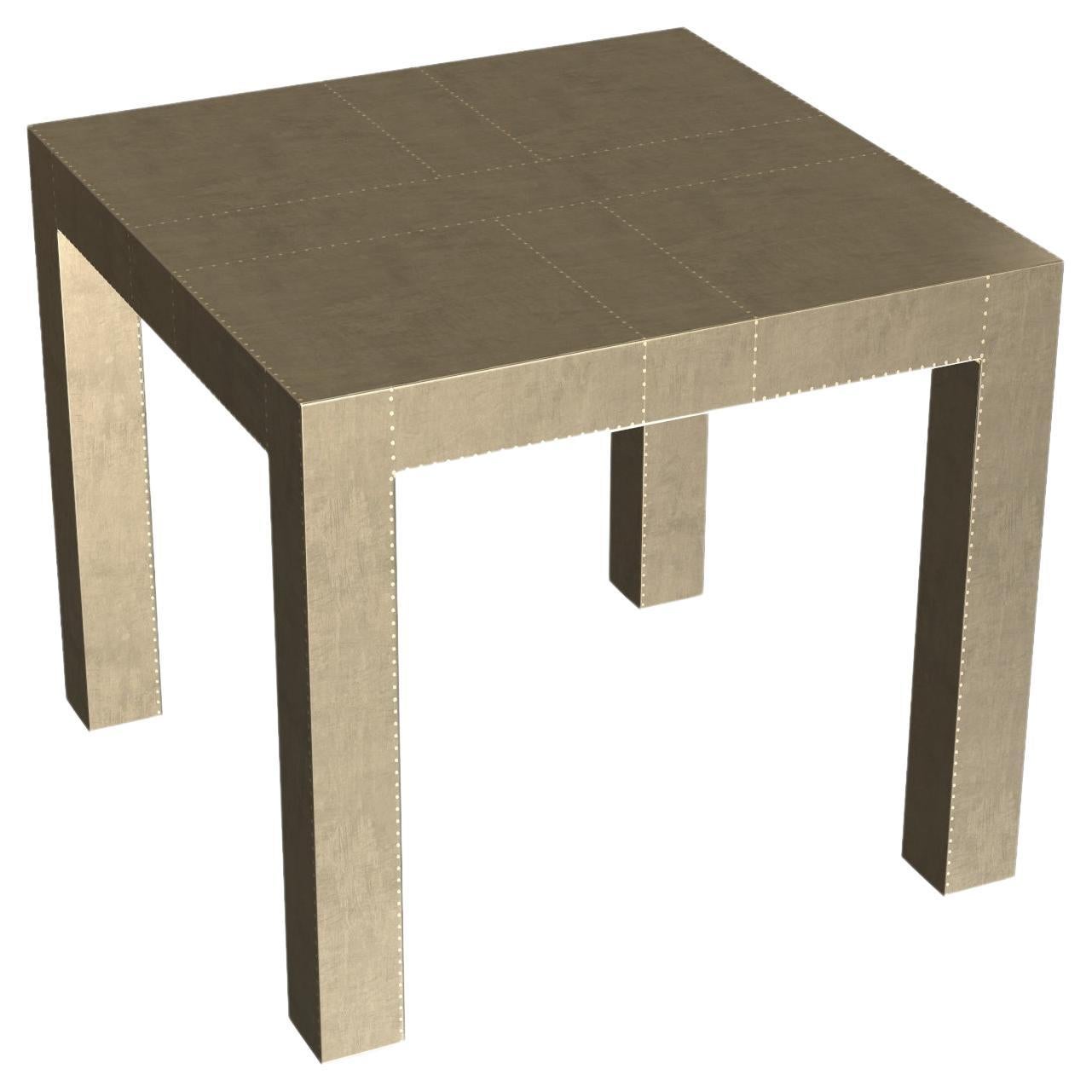 Louise Art Deco Couchtische und Cocktail Tables Quadratischer Drink Tisch Glattes Messing im Angebot