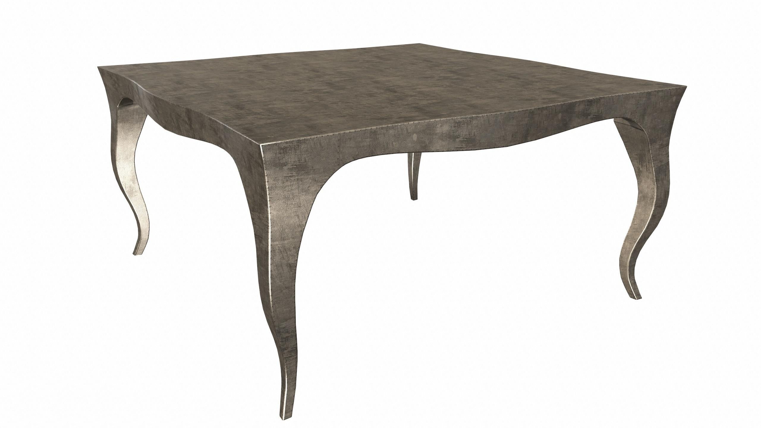 Contemporary Louise Art Deco Coffee Tables Fine Hammered Antique Bronze 18.5x18.5x10 inch For Sale