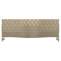 Louise Art Deco Credenza Fleur De Lis Smooth Brass by Paul Mathieu