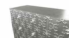 Louise Art Deco Kommode Fleur De Lis Louise Feine gehämmerte weiße Bronze von Paul M