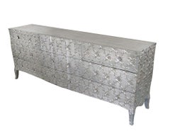 Louise Art Deco Dresser Fleur De Lis Louise Mid. Hammered White Bronze by Paul M