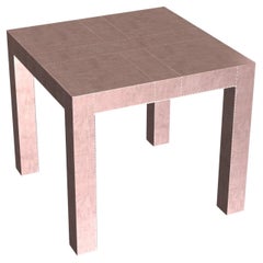 Tables de ferme Art déco carrée, cuivre lisse, Alison Spear