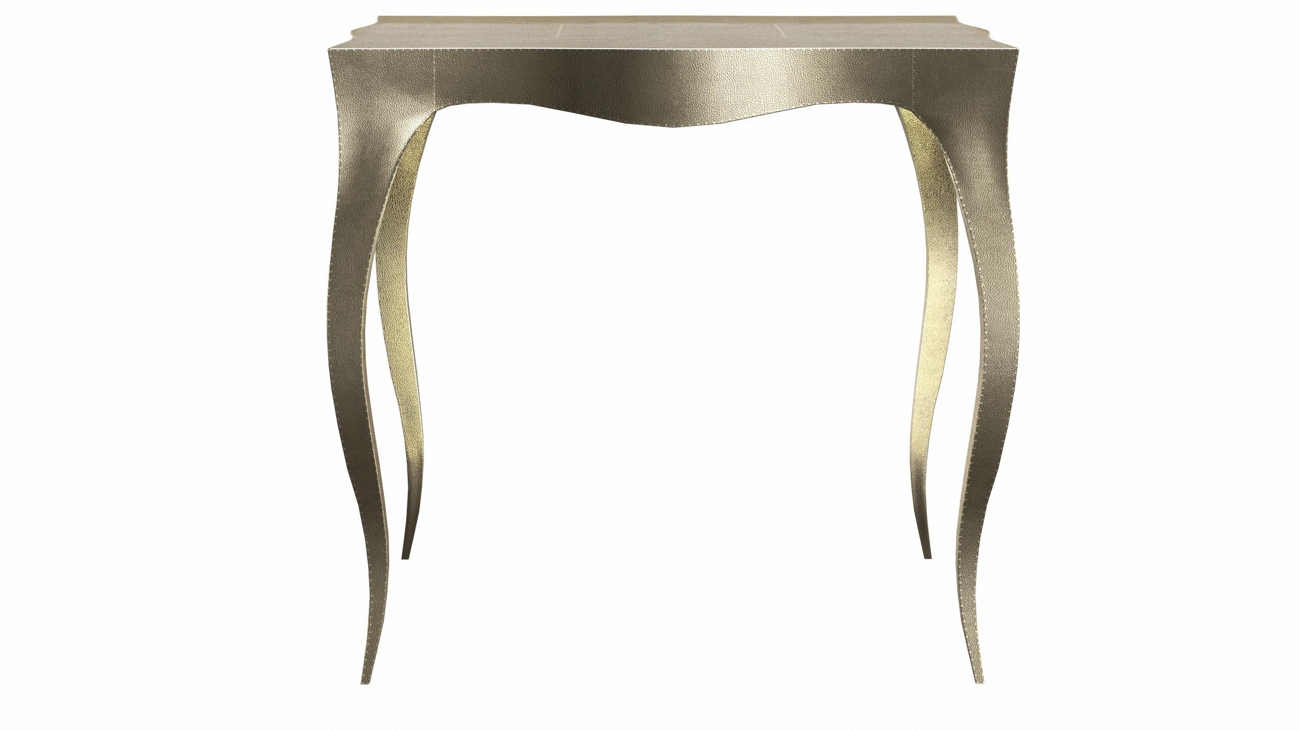 Hand-Carved Louise Art Deco Game Tables Fine Hammered Brass by Paul Mathieu For Sale