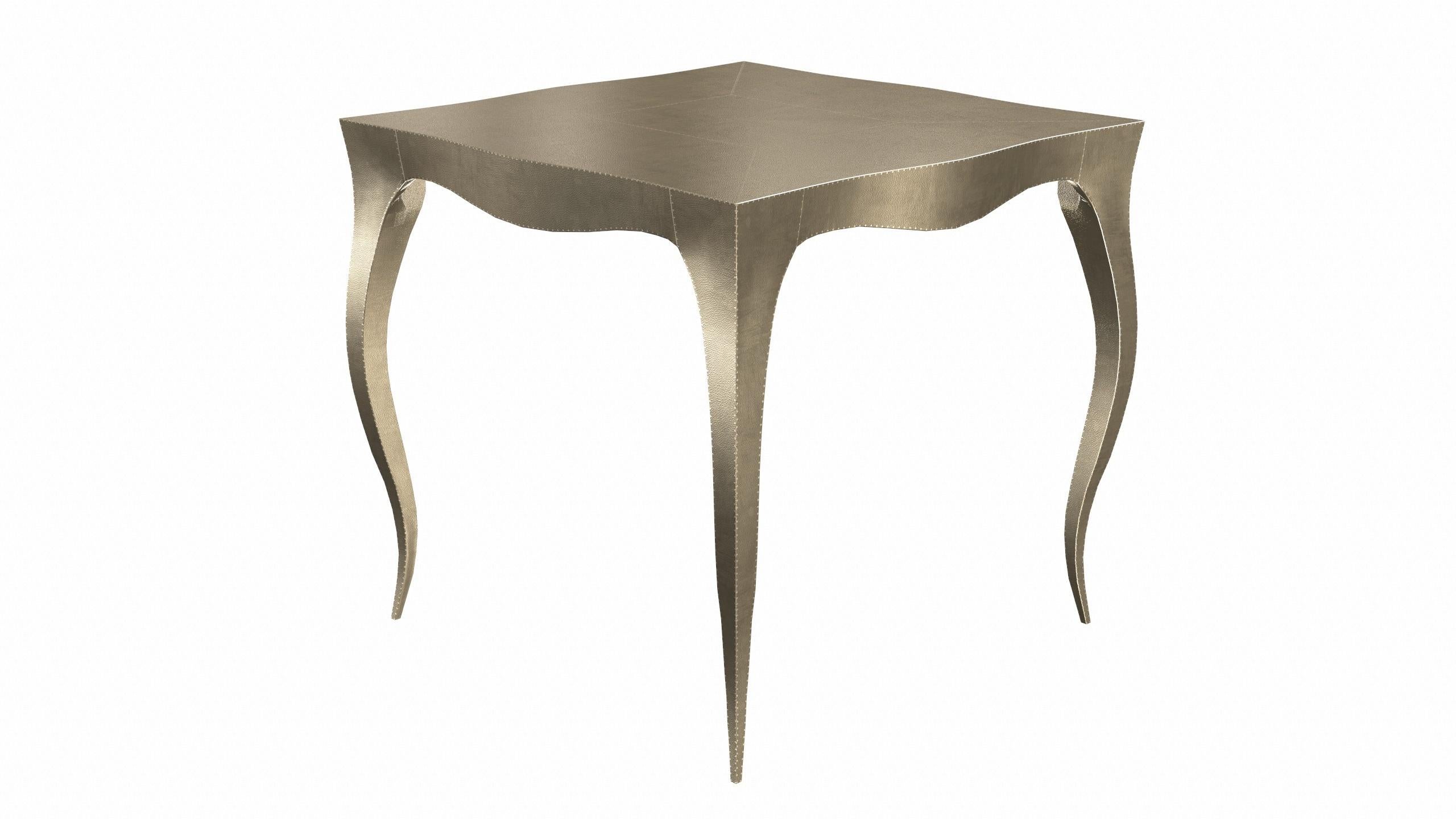 Louise Art Deco Game Tables Fine Hammered Brass by Paul Mathieu In New Condition For Sale In New York, NY