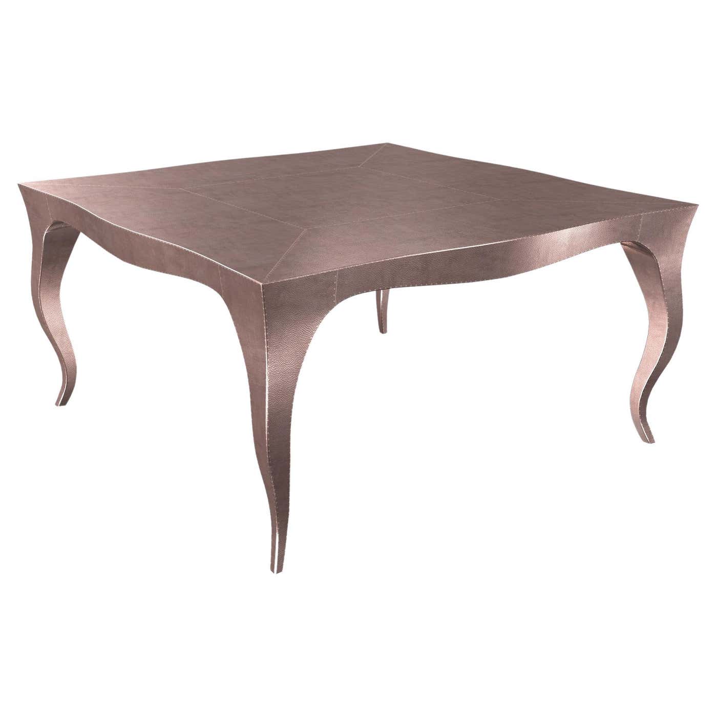 Louise Art Deco Game Tables Mid. Hammered Copper by Paul Mathieu for S ...