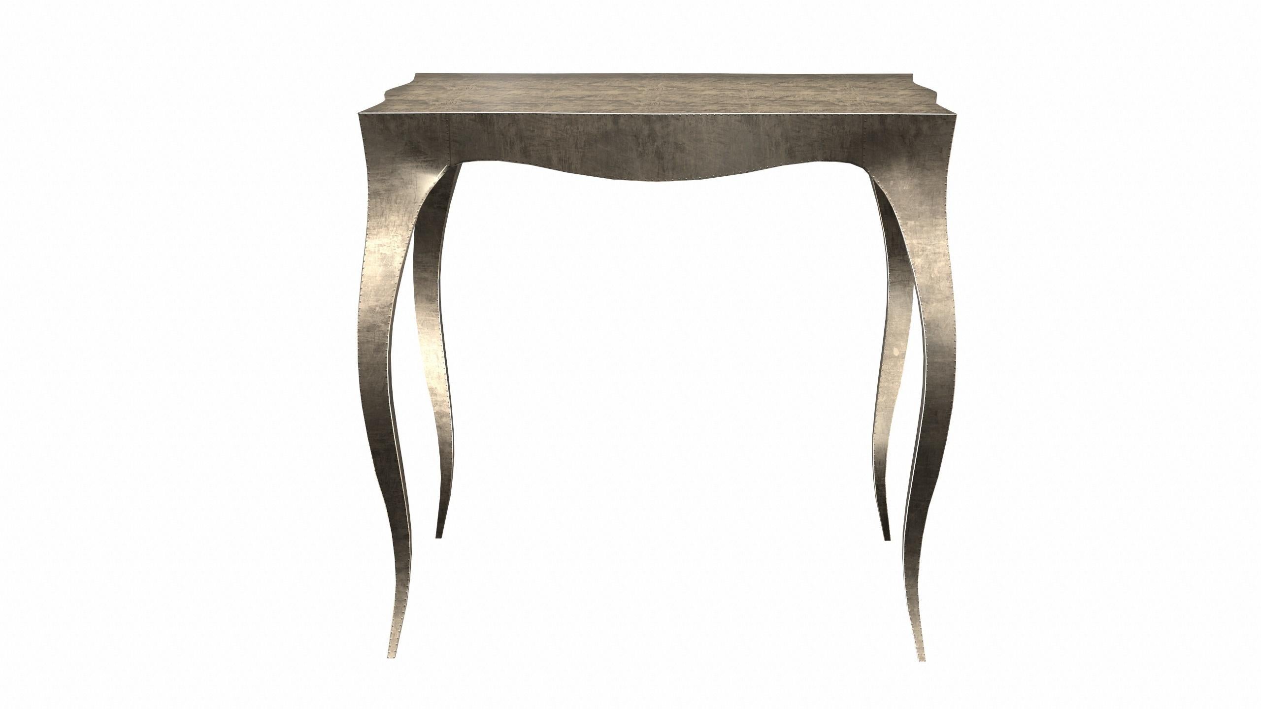 Tables de jeu Art Déco Louise en bronze ancien lisse de Paul Mathieu pour S.Odegard en vente 1