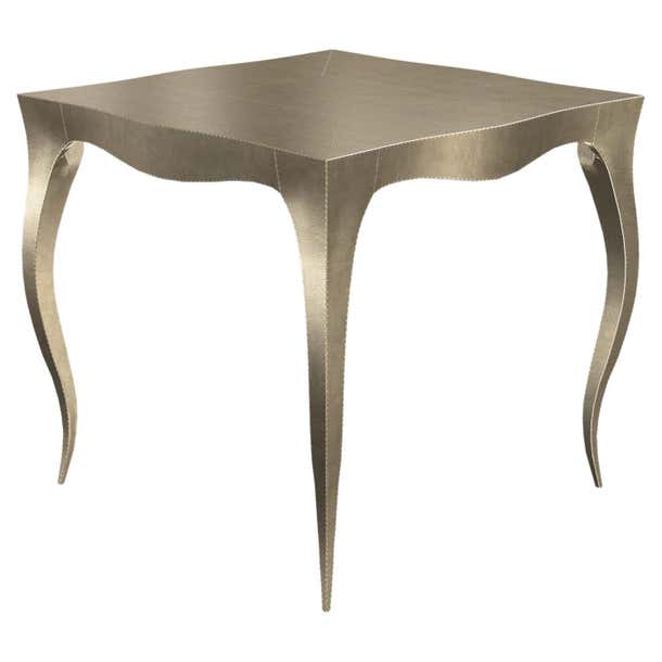 Louise Art Deco Industrial and Work Tables Mid. Hammered Brass by Paul ...
