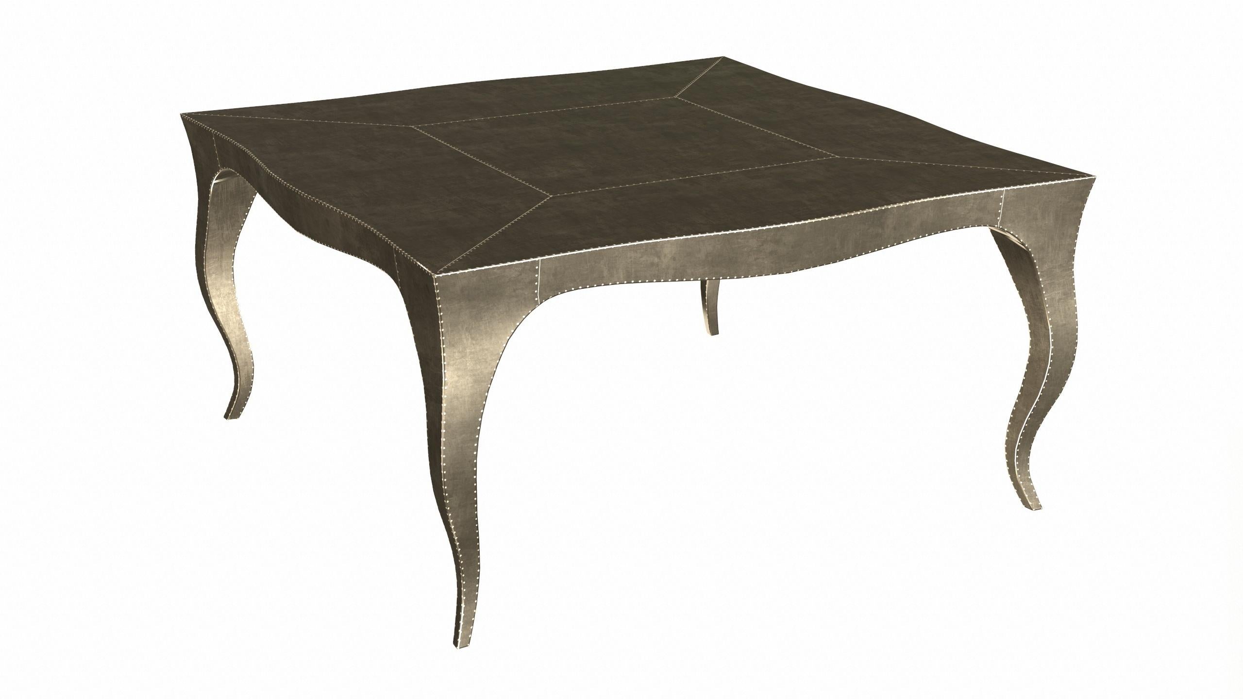 XXIe siècle et contemporain Louise Art Deco Tables Industrielles et de Travail Laiton Lisse 18.5x18.5x10 inch  en vente