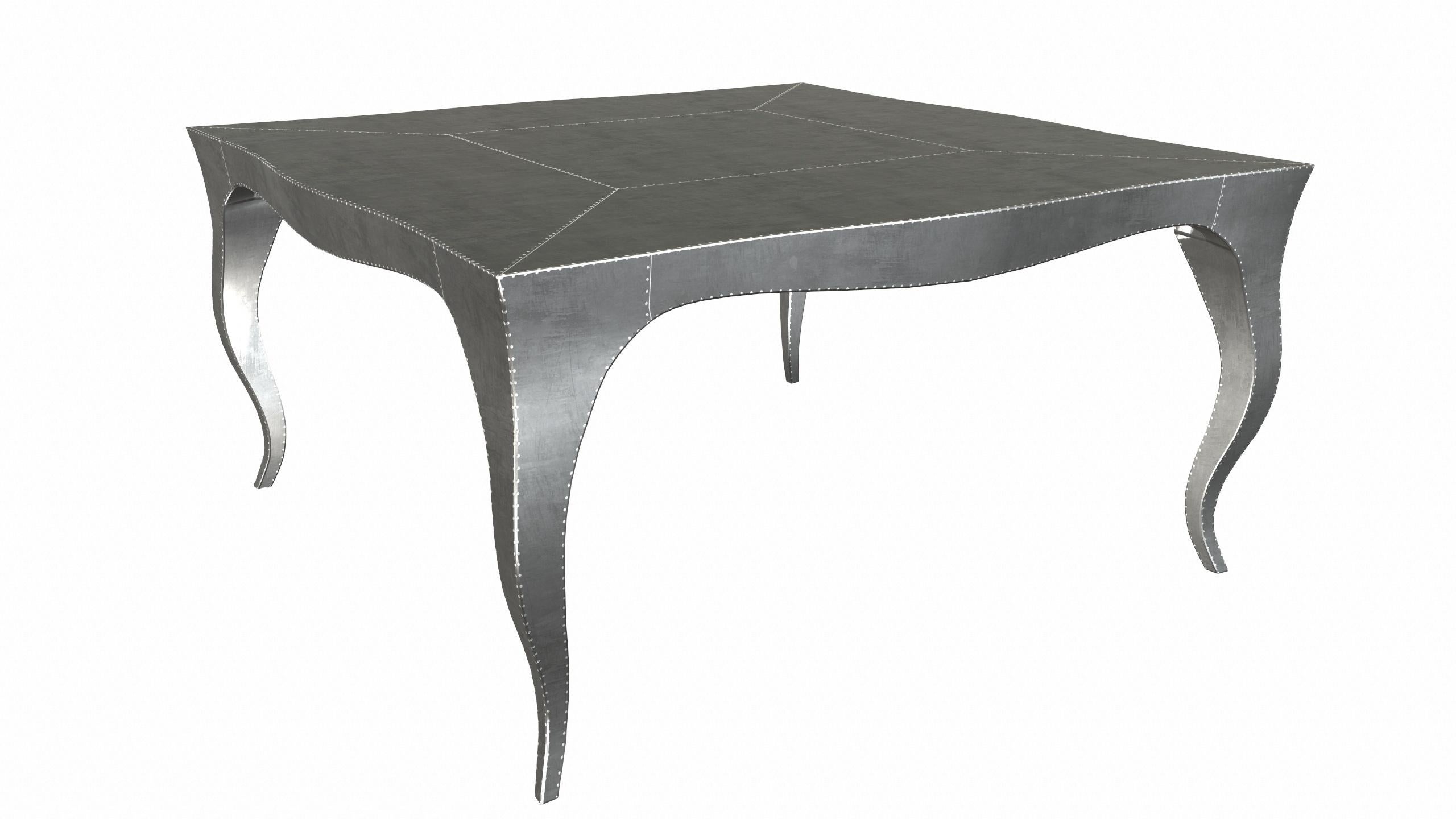 Tables industrielles et de travail Art Déco en bronze blanc lisse 18,5x18,5x10 pouces Neuf - En vente à New York, NY