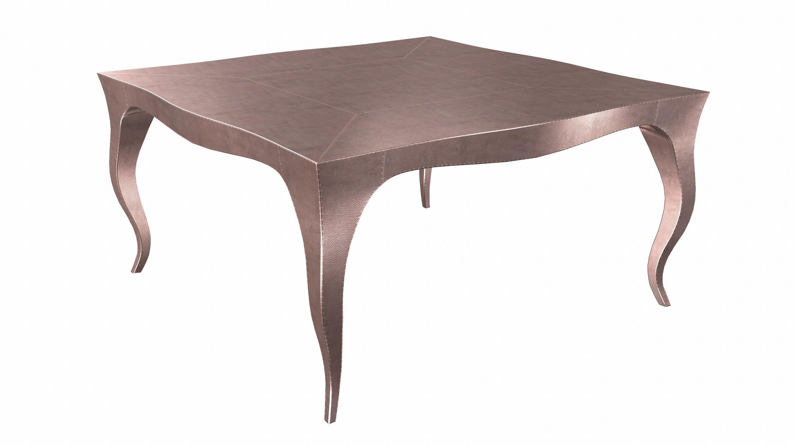 Sculpté à la main Louise Art Deco Industrial Tables Smooth Antique Bronze 18.5x18.5x10 inch en vente