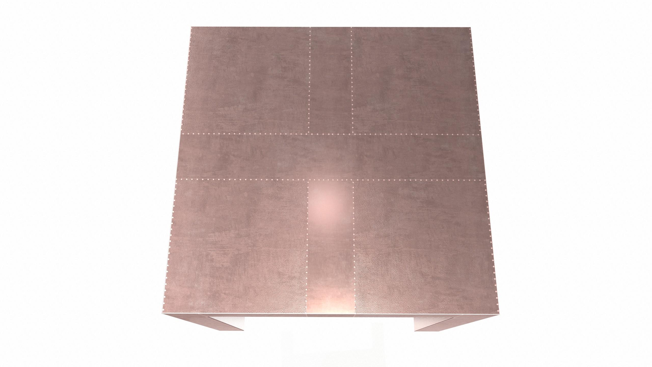 Mesa cuadrada para bebidas Louise Art Decó Lowboys Mid. Cobre martillado por Alison Spear en venta 2