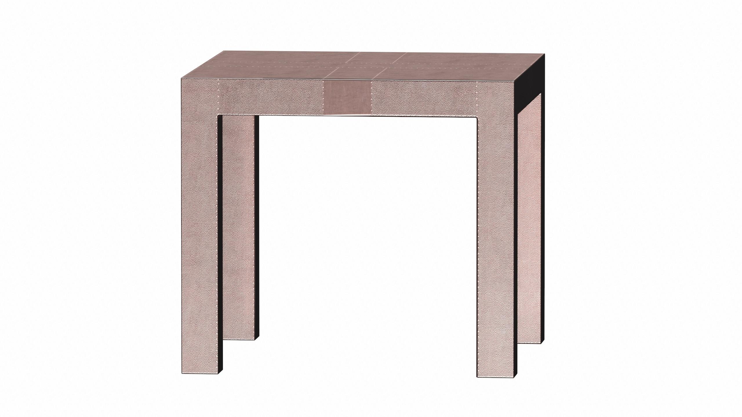 Louise Art Deco Lowboys Square Drink Table Mid. Gehämmertes Kupfer von Alison Spear  im Angebot 5