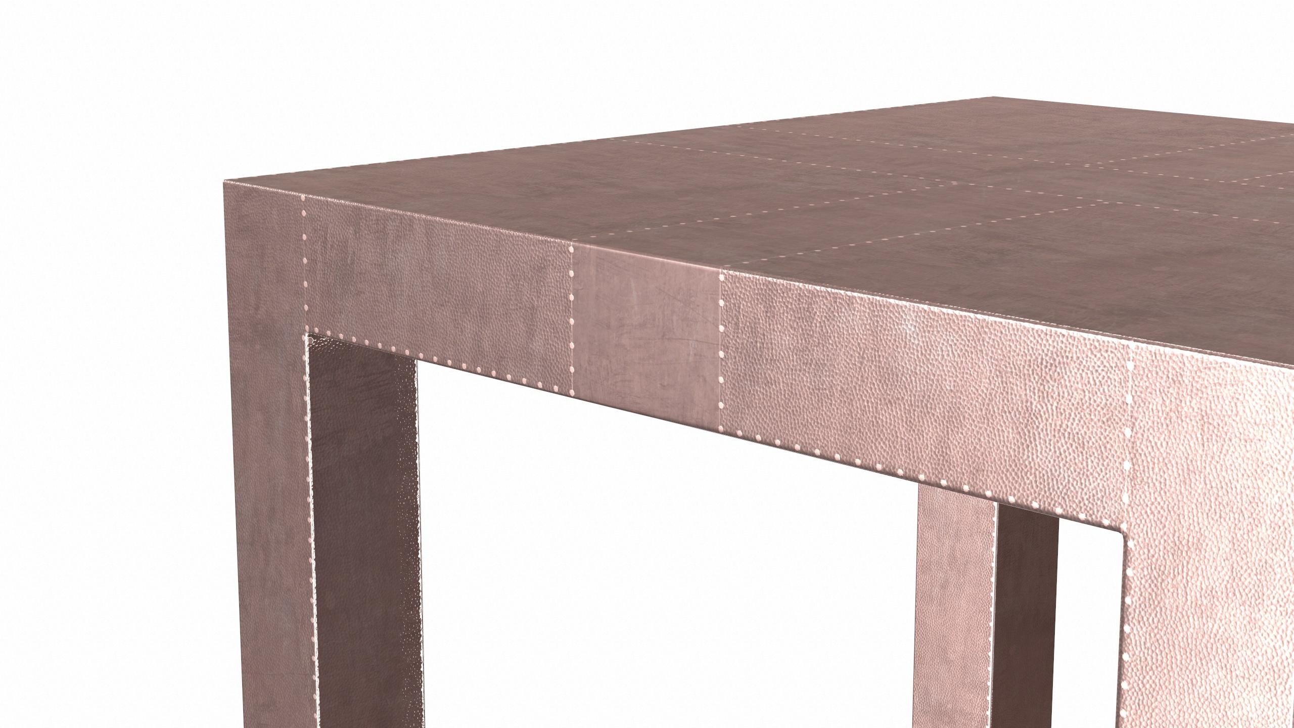 Mesa cuadrada para bebidas Louise Art Decó Lowboys Mid. Cobre martillado por Alison Spear en venta 9