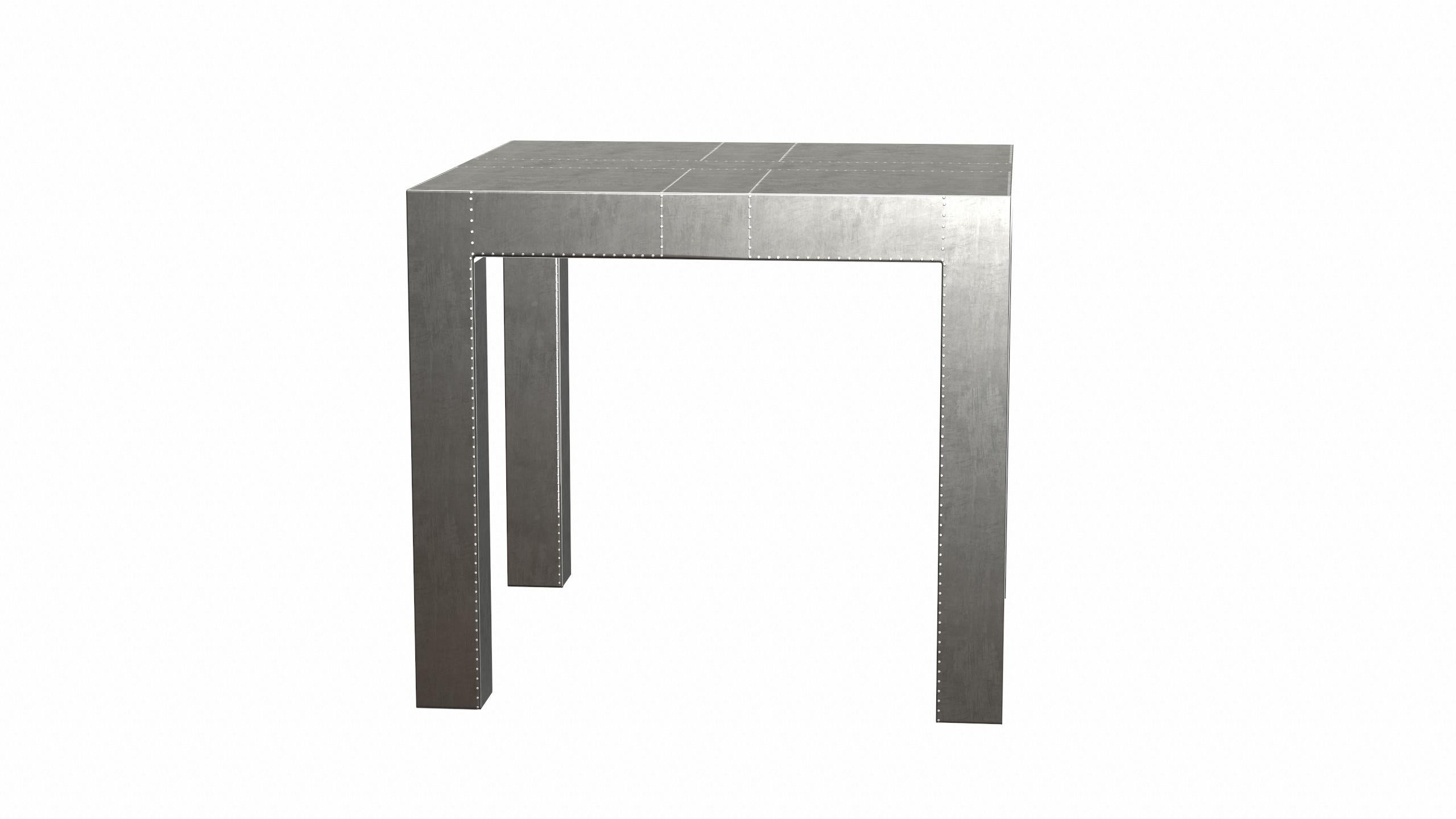 Table basse carrée Art Déco Louise en bronze blanc lisse par Alison Spear en vente 2