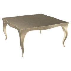Louise Art Deco Nesting Tables and Crad Tables in Fine Hammered White Bronze