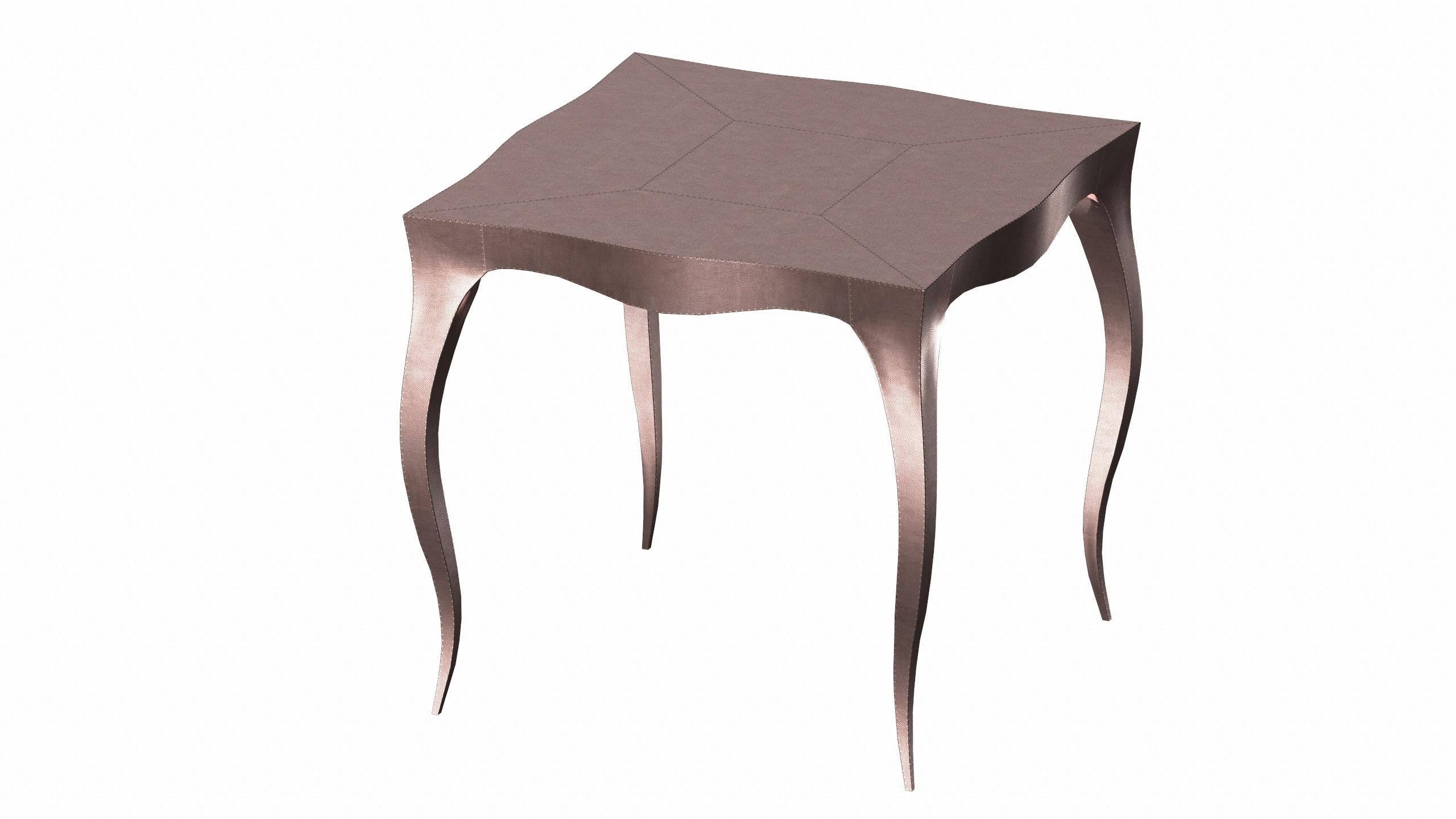Louise Art Deco Nesting Tables and Stacking Tables Mid. Hammered Copper  For Sale 2