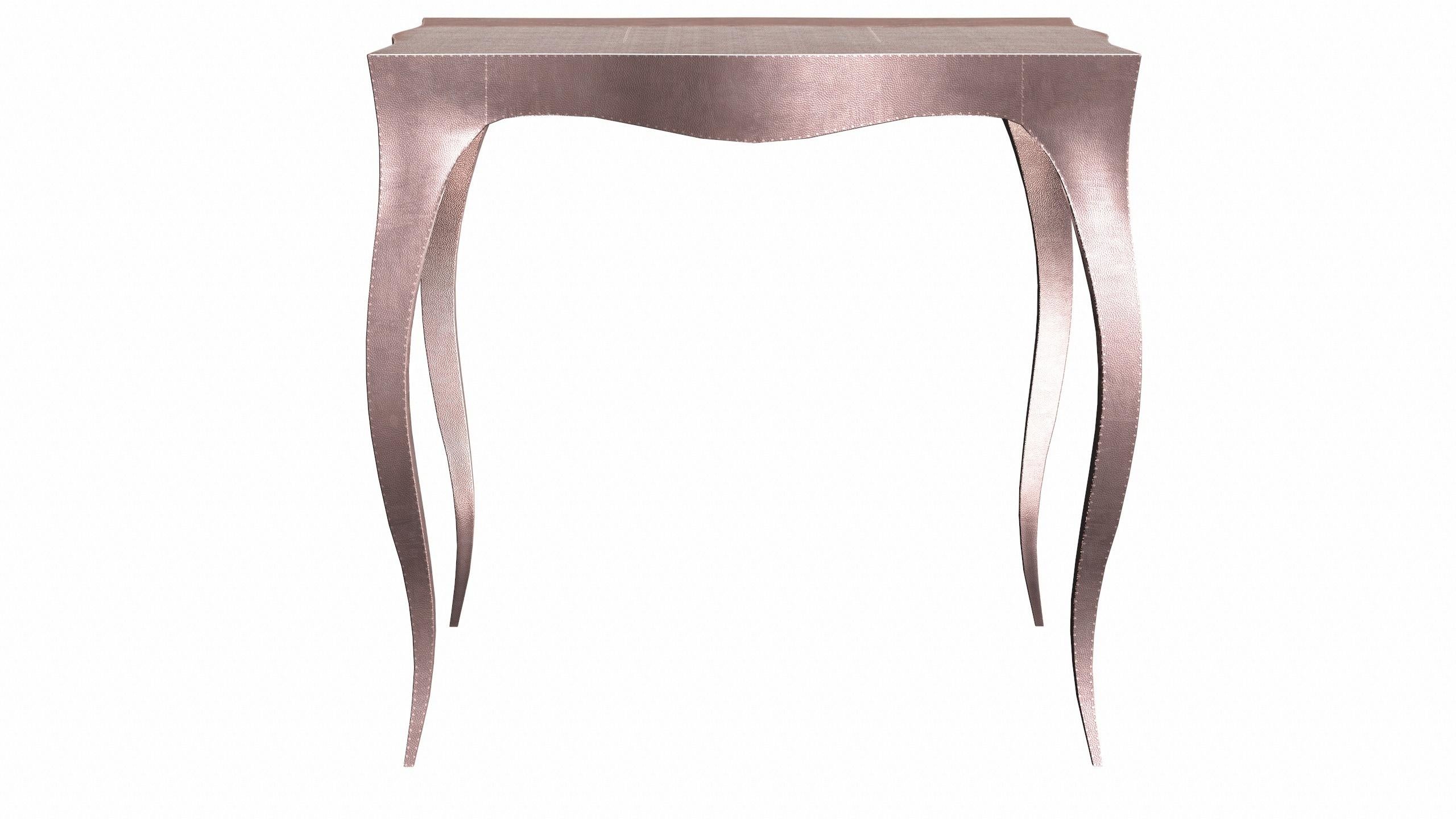 American Louise Art Deco Nesting Tables and Stacking Tables Mid. Hammered Copper  For Sale