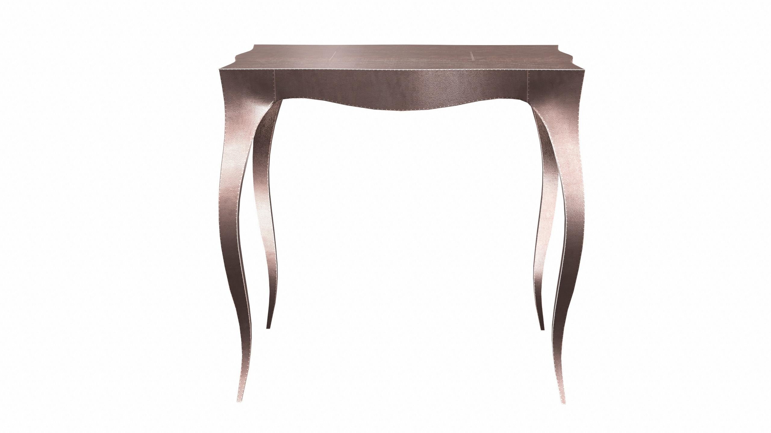 Metal Louise Art Deco Nesting Tables and Stacking Tables Mid. Hammered Copper  For Sale