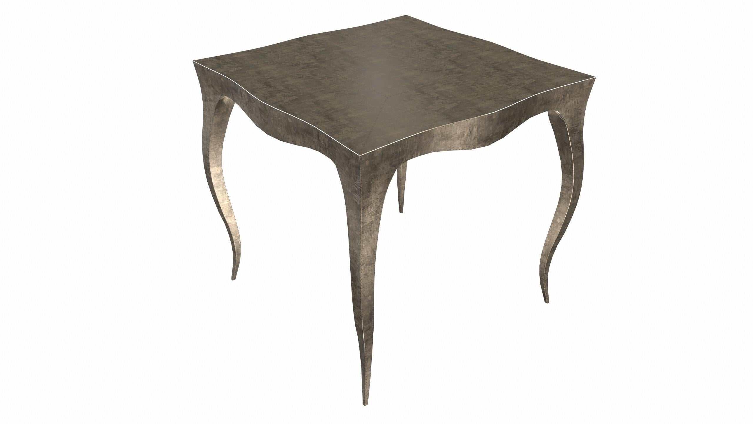 Contemporary Louise Art Deco Nesting Tables and Stacking Tables Smooth Antique Bronze  For Sale