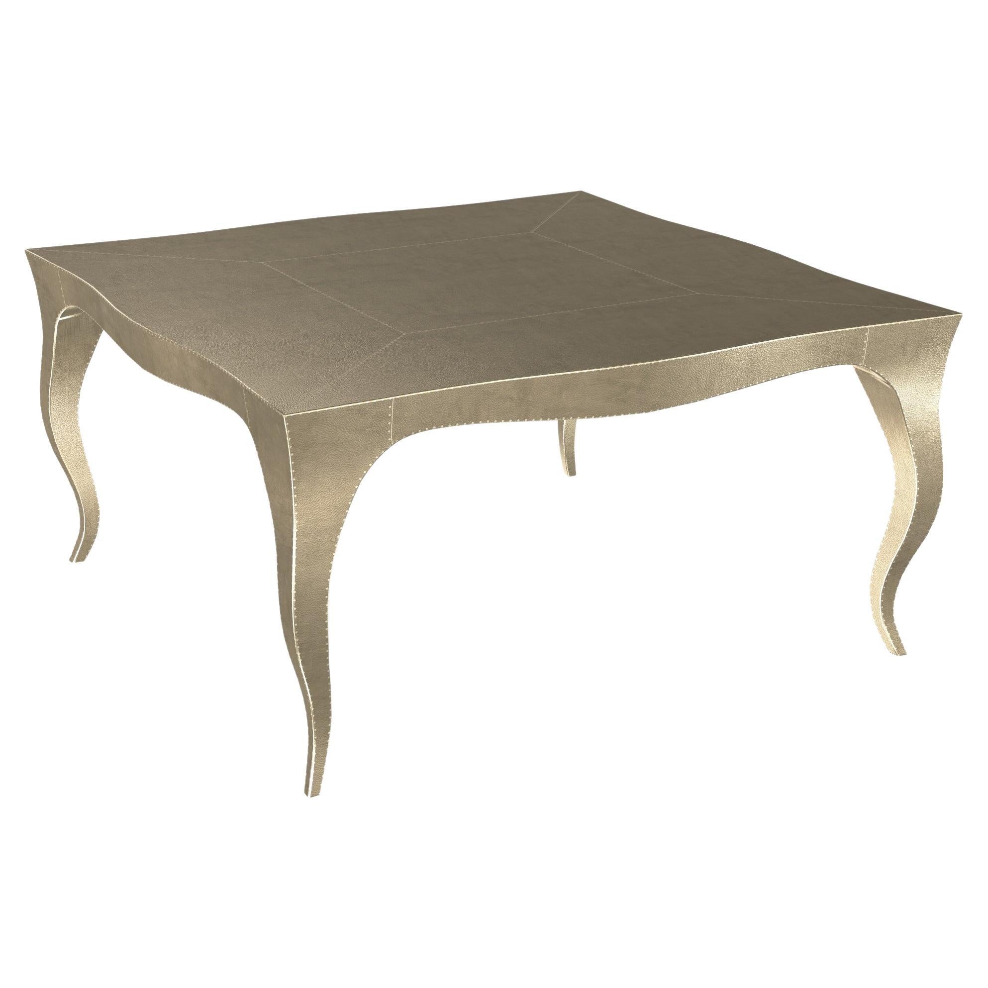 Louise Art Deco Nesting Tables Fine Hammered Brass 18.5x18.5x10 inch by Paul M.