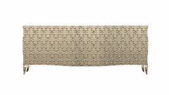 Louise Art Deco Sideboard Fleur De Lis Mid. Hammered Brass by Paul Mathieu