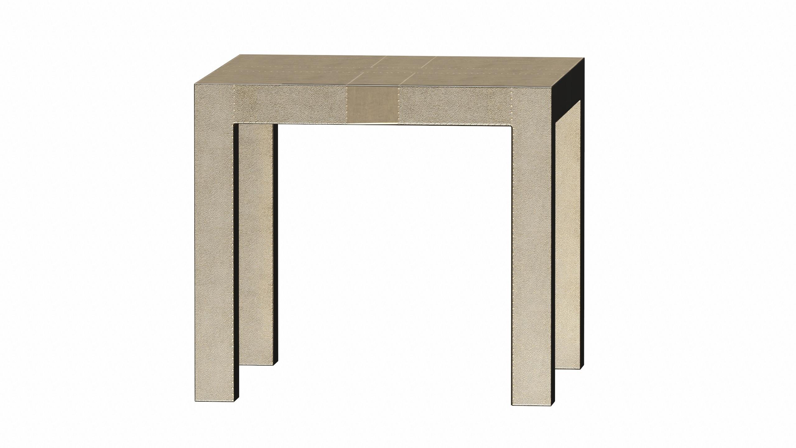 Louise Art Nouveau Tray Square Drink Table  Fine Hammered Brass by Alison Spear For Sale 1