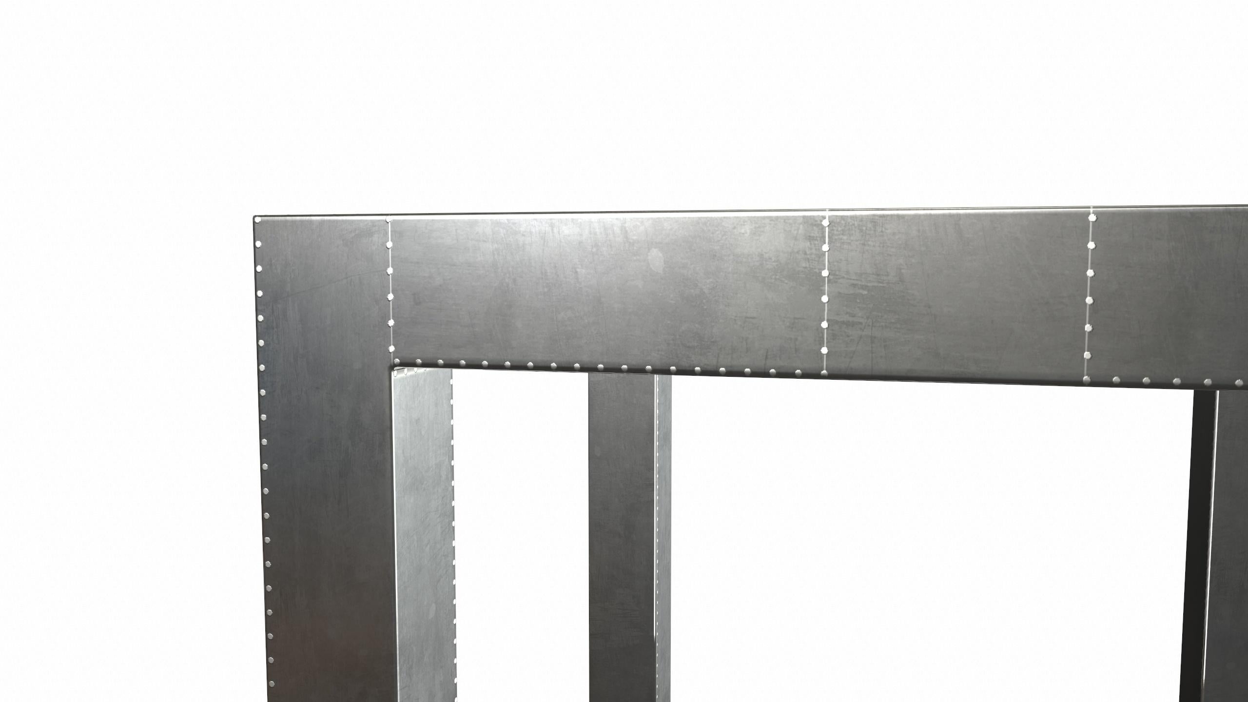 Autre Tables à plateaux carrées Art Nouveau en bronze blanc lisse Louise  en vente