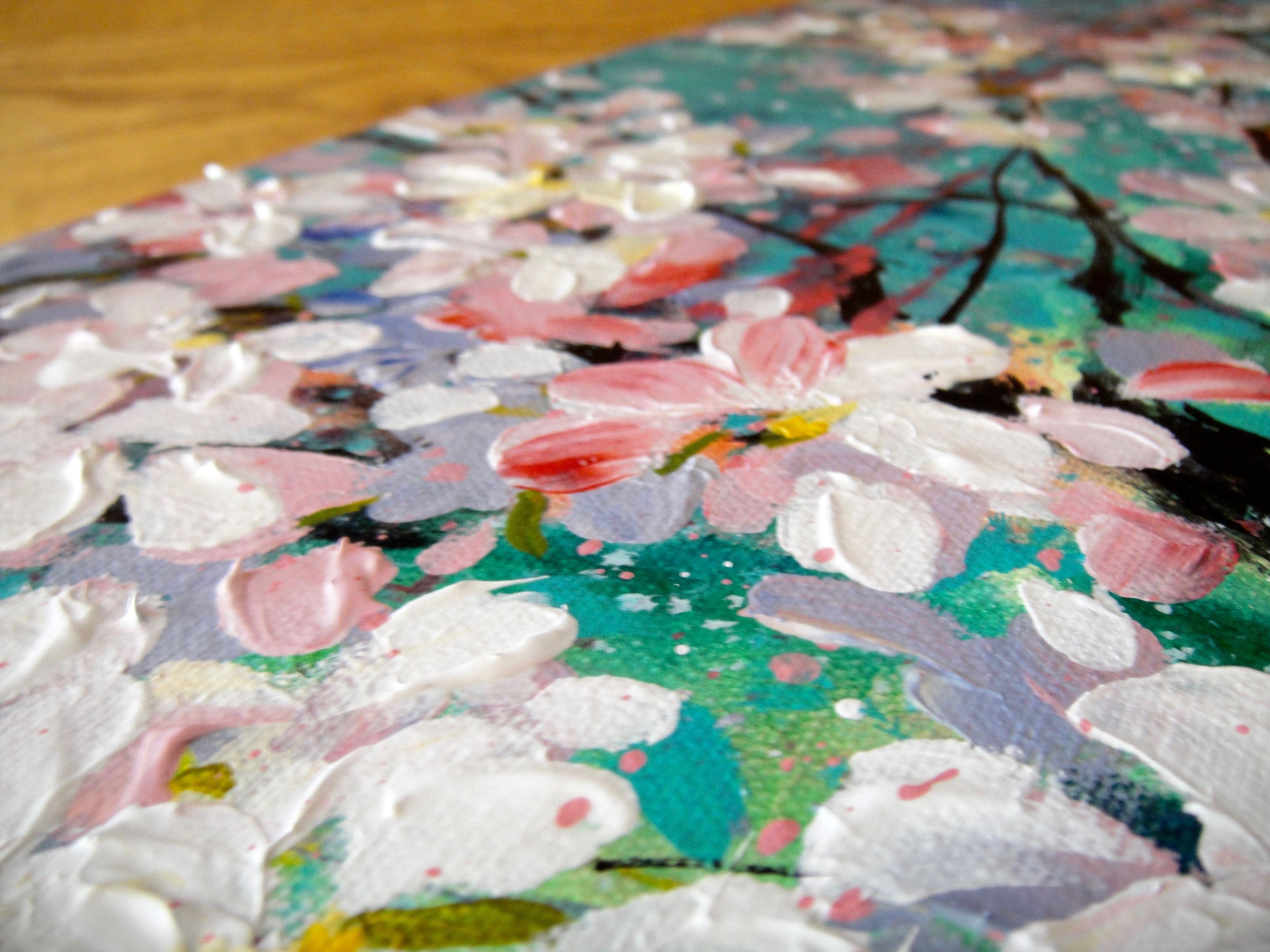 Fiore, Pittura, Acrilico su tela - Painting Impressionismo di Louise Baker