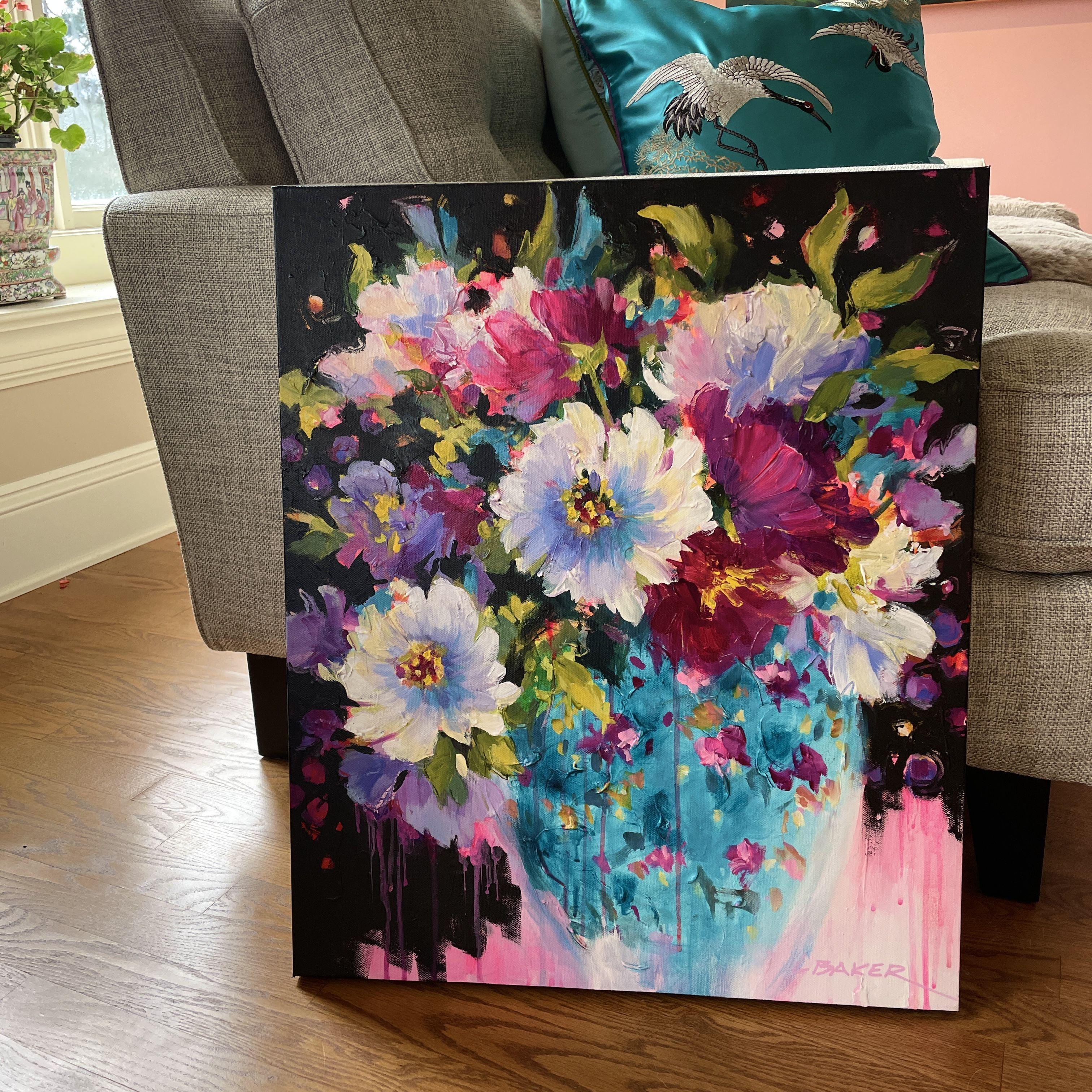 Imari Black, Painting, Acrylic on Canvas For Sale 1