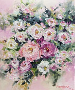 Geste romantique, peinture, acrylique sur toile