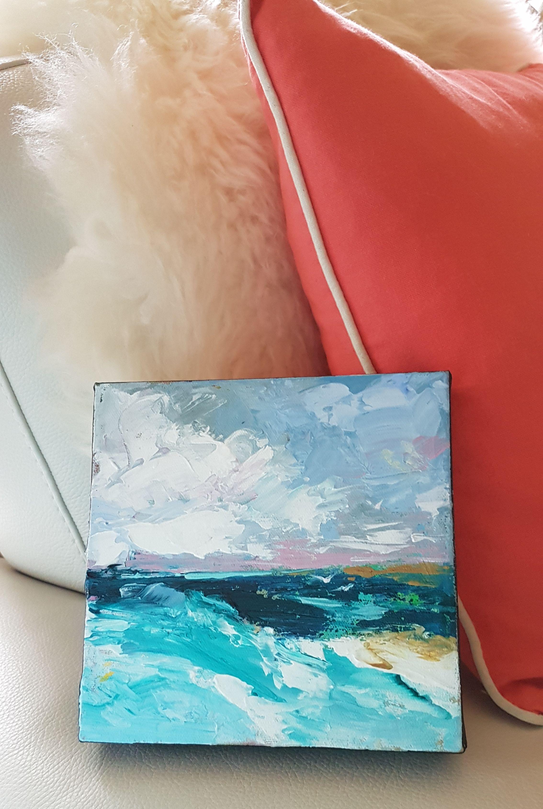 Vista sul mare, Pittura, Acrilico su tela - Painting Impressionismo di Louise Baker