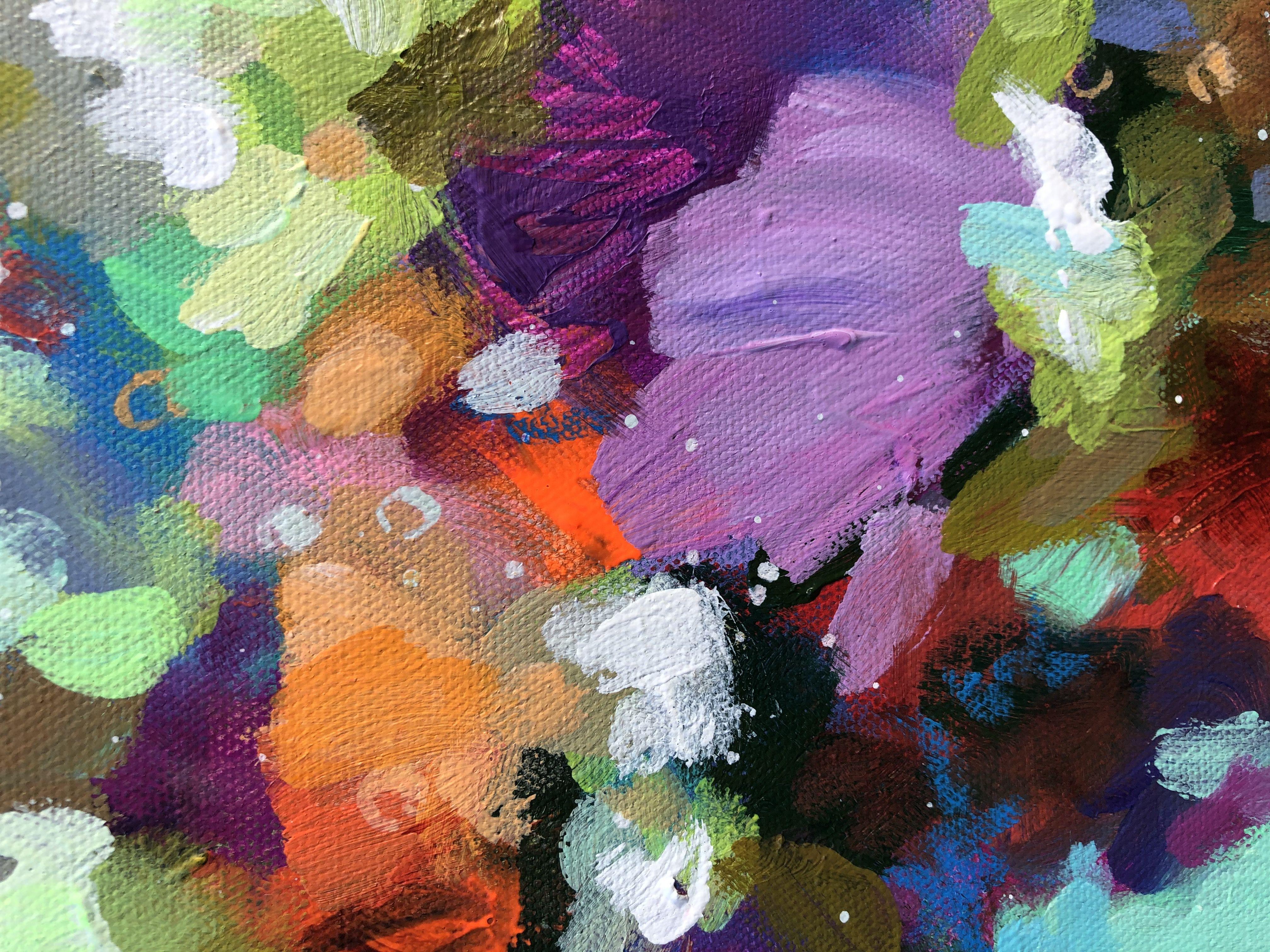 Tangerine Vibe, Pittura, Acrilico su tela - Painting Impressionismo di Louise Baker