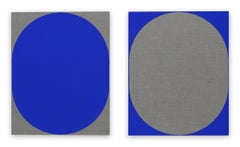 Peinture bleue gigogne (peinture abstraite)