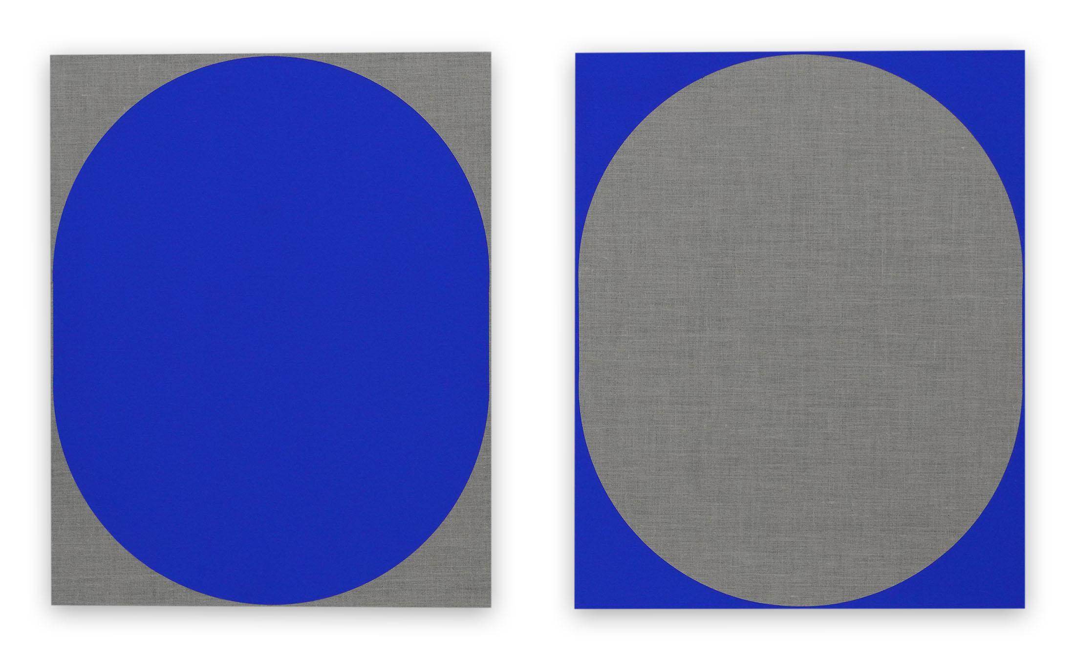 Abstract Painting di Louise Blyton - Nido blu (dipinto astratto)